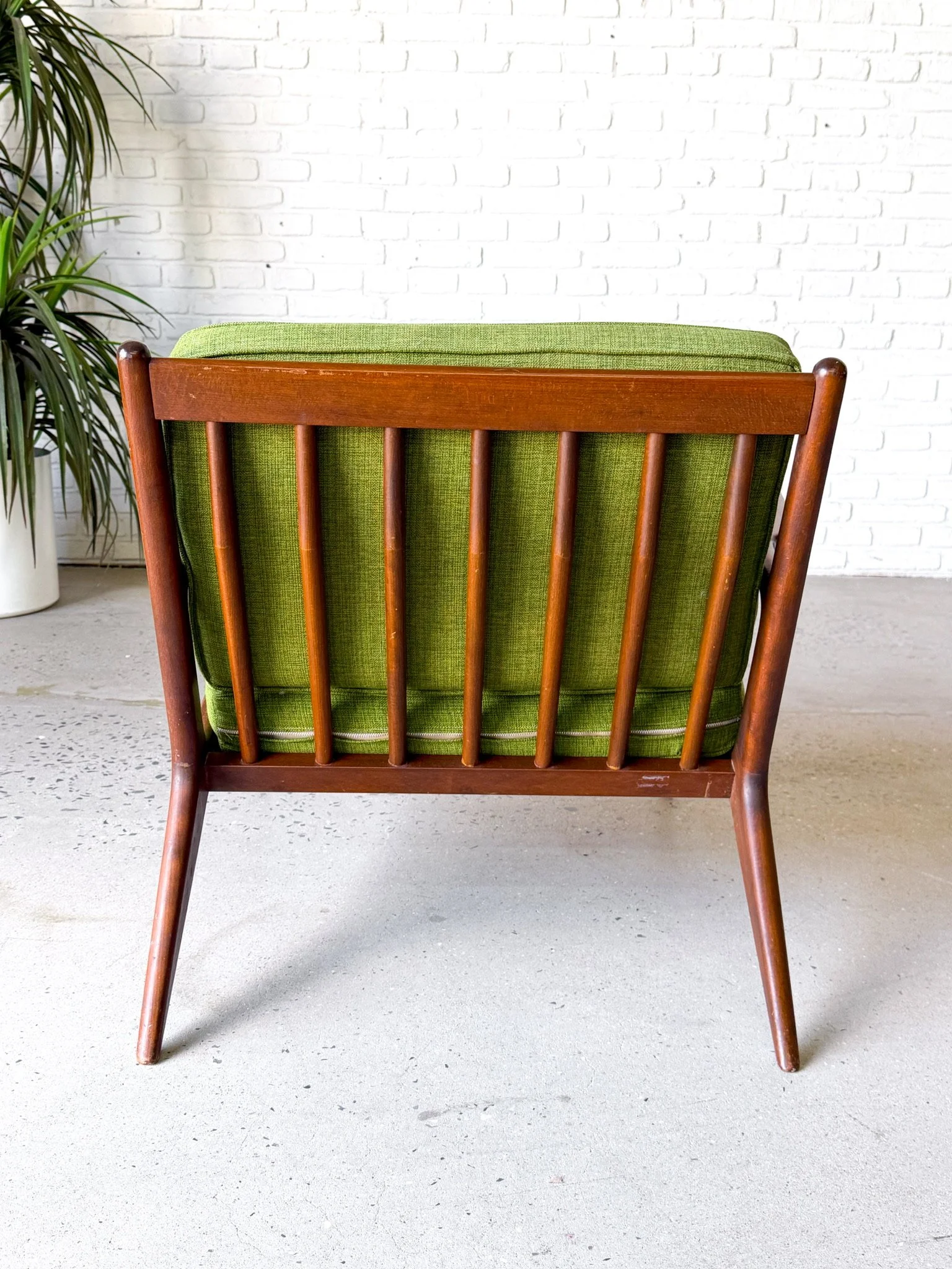 Danish Modern Lounge Chair with Original Green Upholstery10.jpg