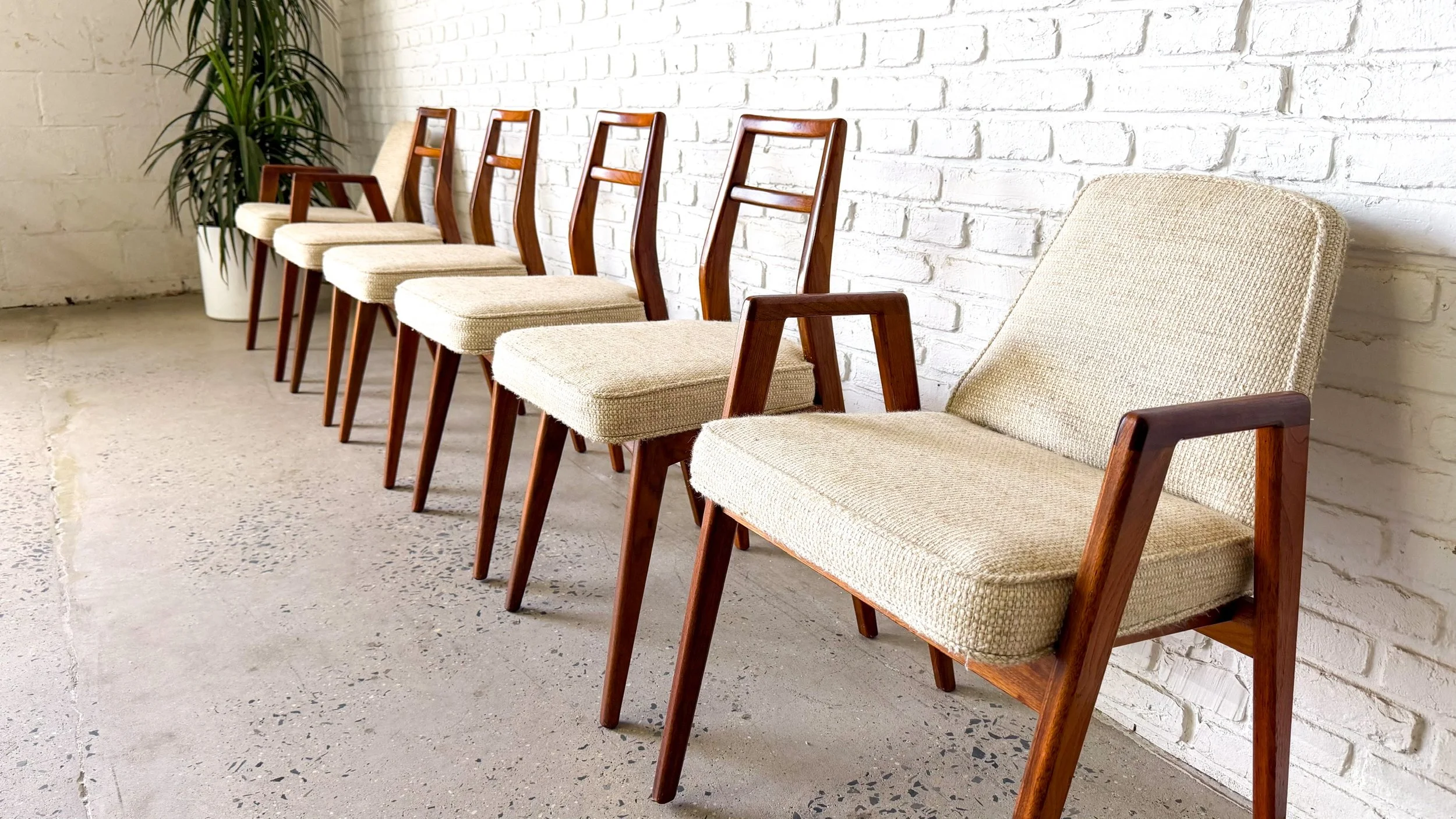Mel Smilow Solid Walnut Set of 6 Dining Chairs3.jpg