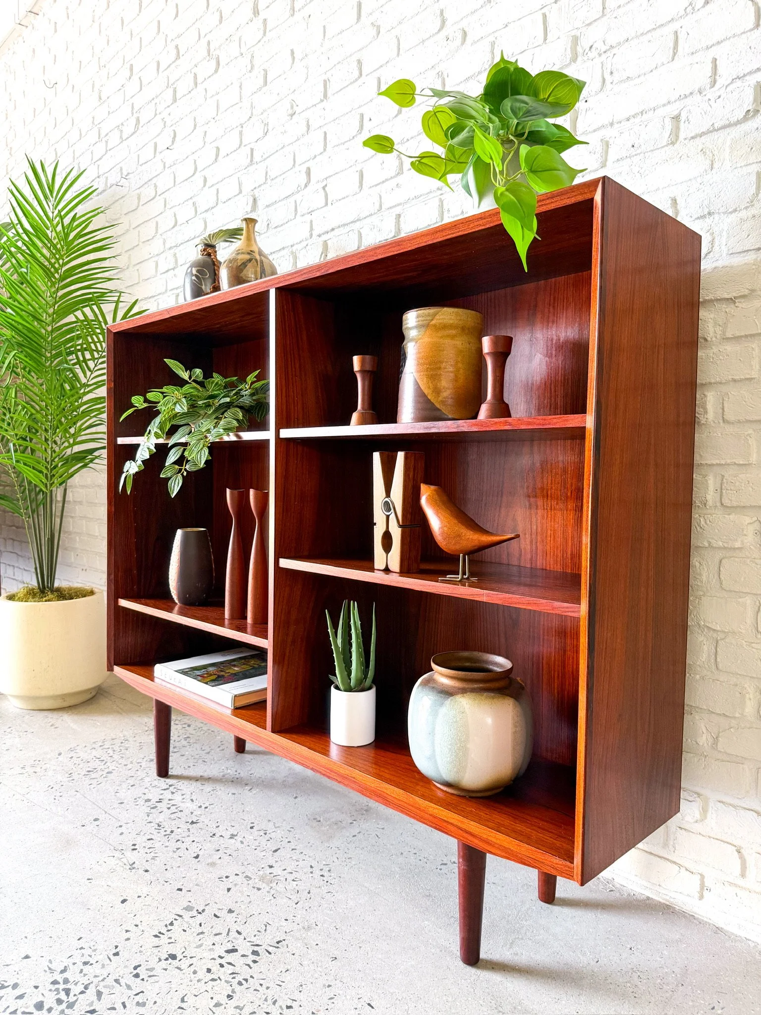 Danish Modern Rosewood Low Bookcase circa 1960s