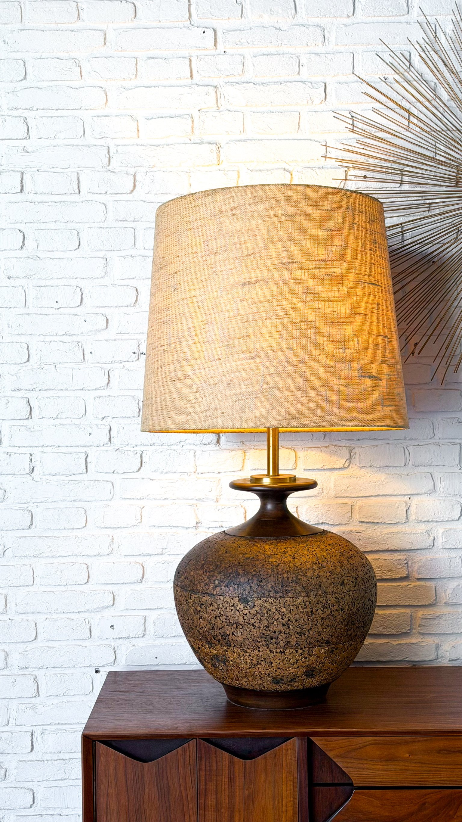 Huge Mid Century Modern Cork Lamp14.jpg