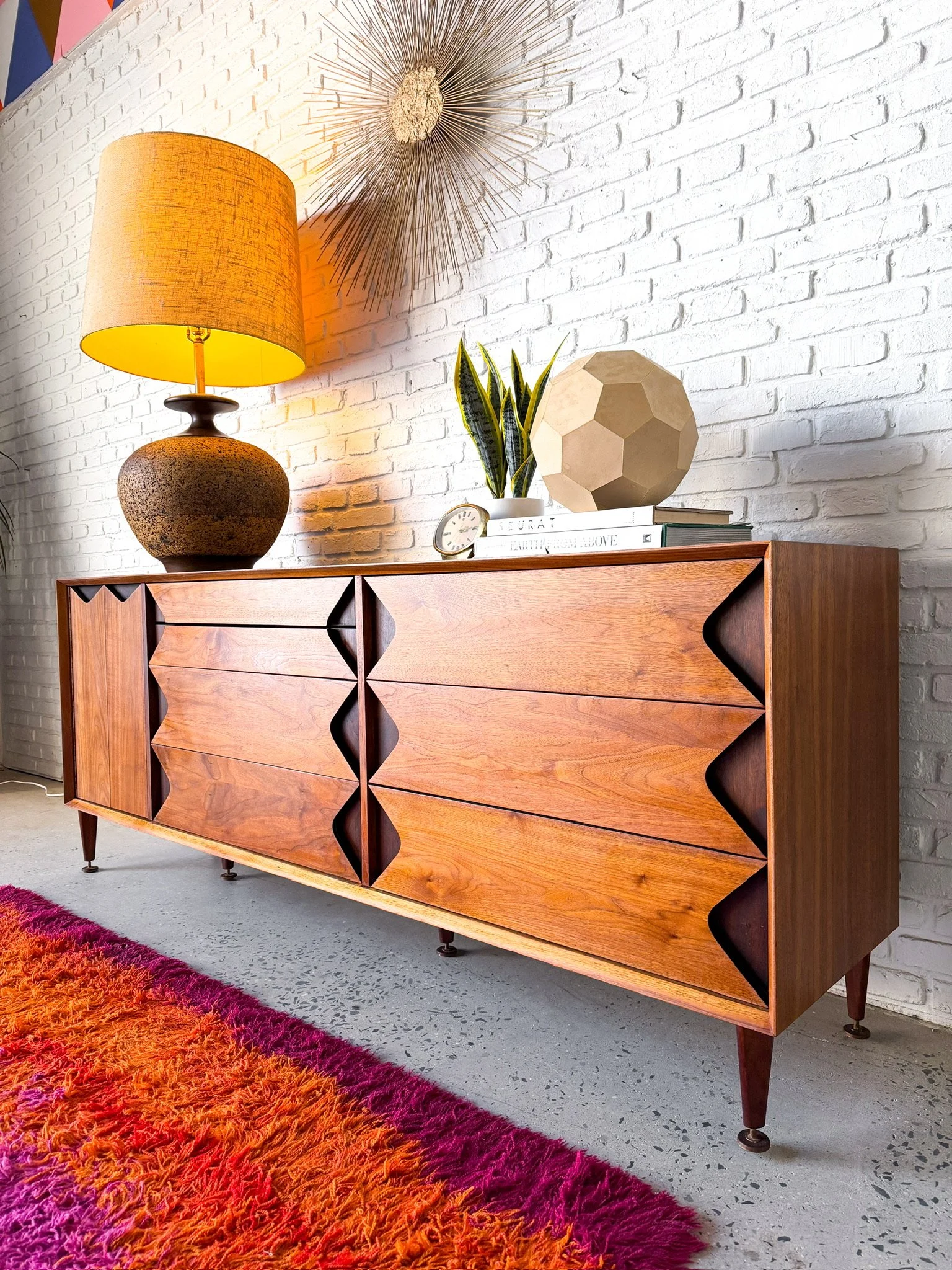 Rare Mid-Century Grosfeld House Walnut Credenza- refinished!5.jpg