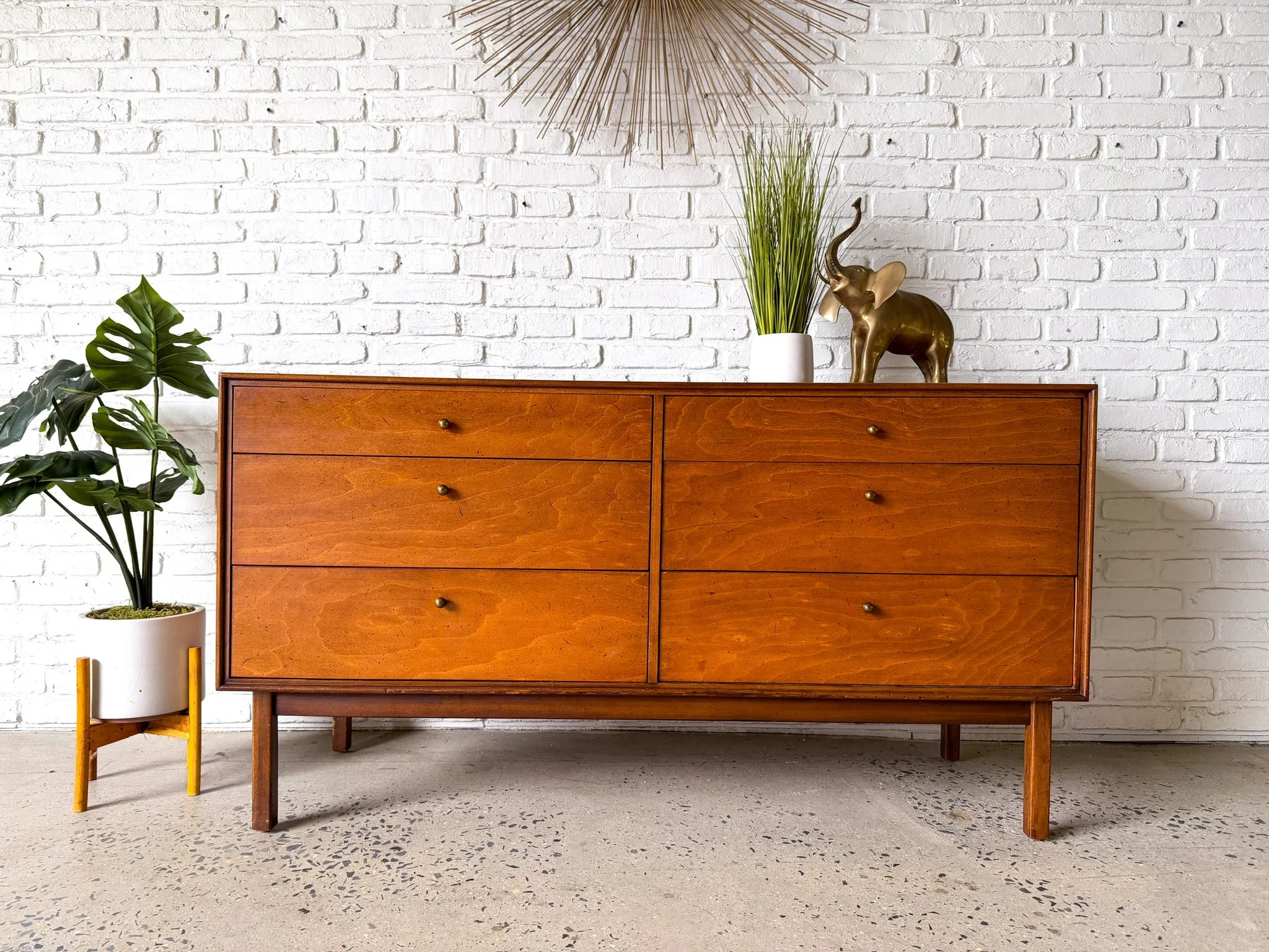 Mid Century 6 Drawer Low Dresser3.jpg