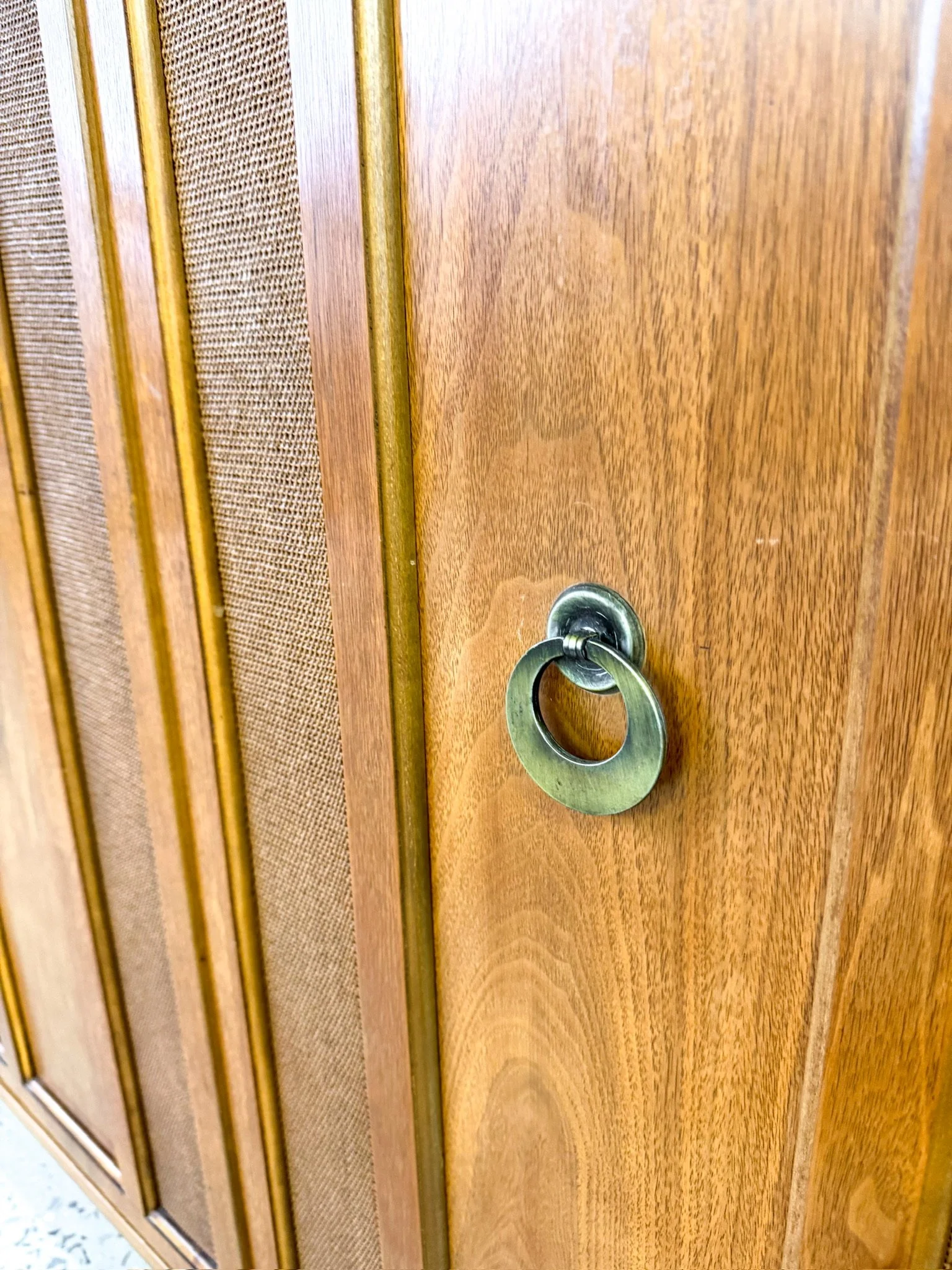 Walnut Curio cabinet with shelves and drawers6.jpg