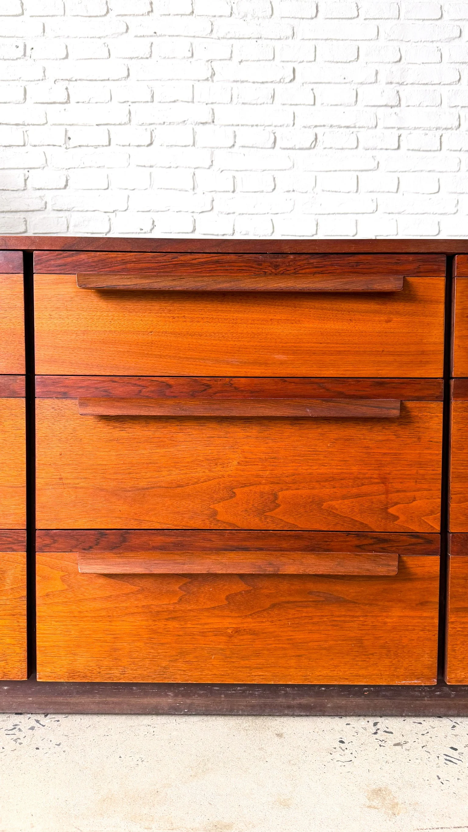 Mid Century Lowboy Dresser in Walnut and Rosewood11.jpg