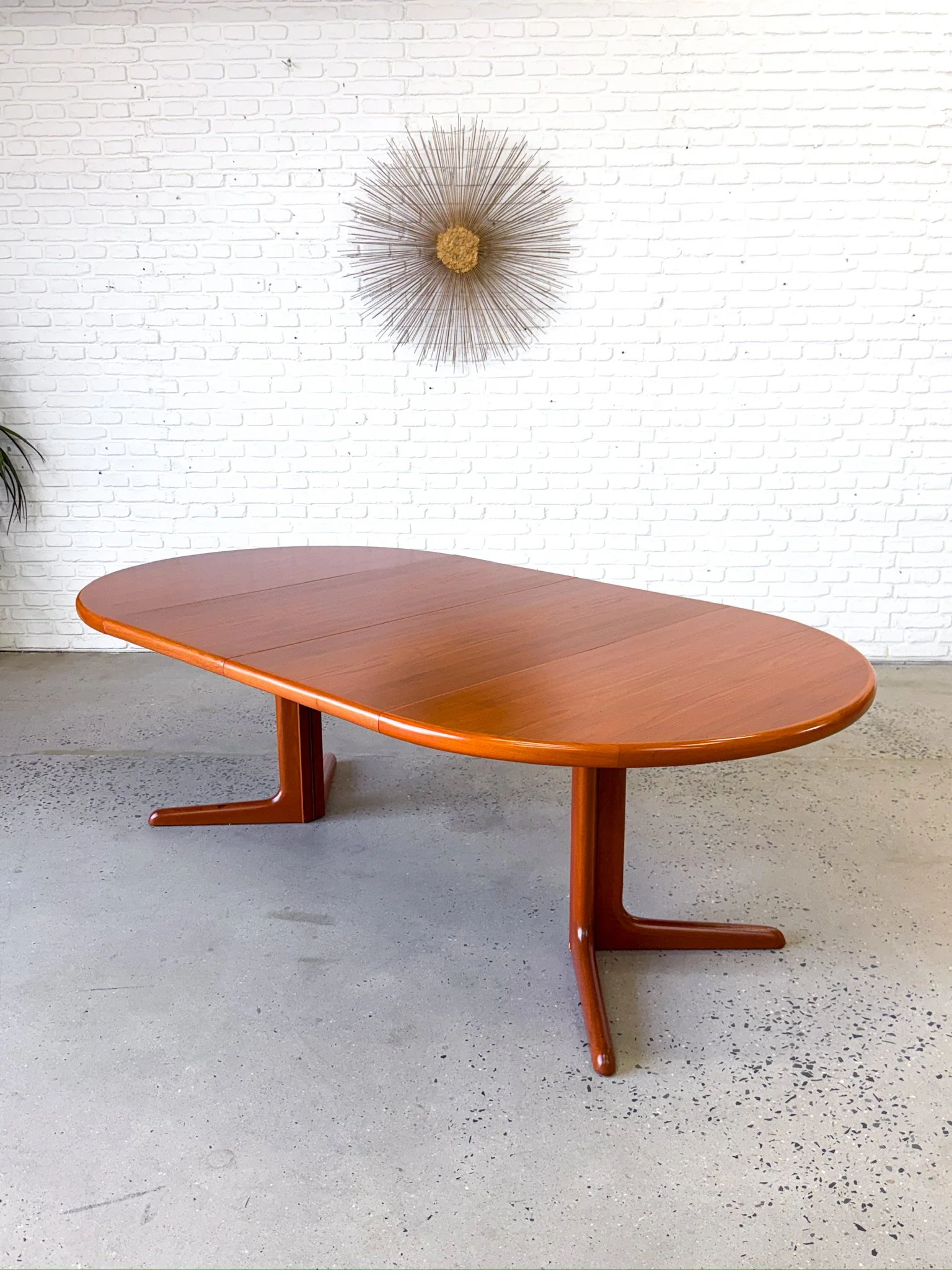 Danish Modern Circular Dining Table with Two Leaves14.jpg