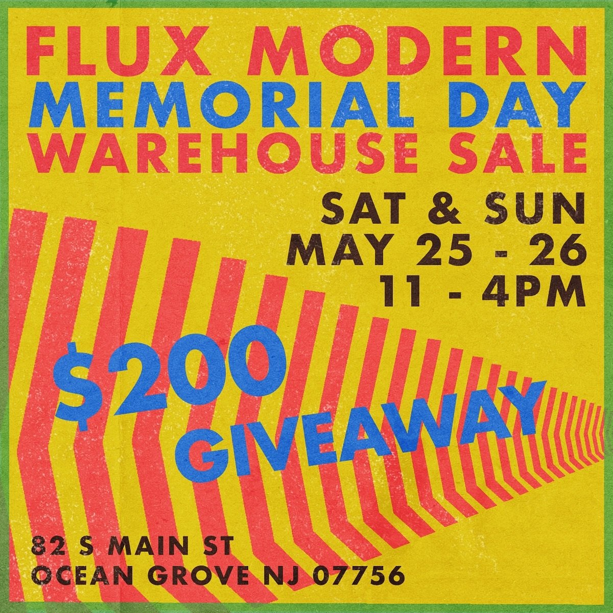 You asked, we listened!

🗣️FLUX MODERN MEMORIAL WEEKEND WAREHOUSE SALE!🗣️

And to help spread the word, we&rsquo;re doing a $200 giveaway!

$200 GIVEAWAY:
-like this post
-Tag a friend in the comments for ONE ENTRY
-Enter as many times as you&rsquo