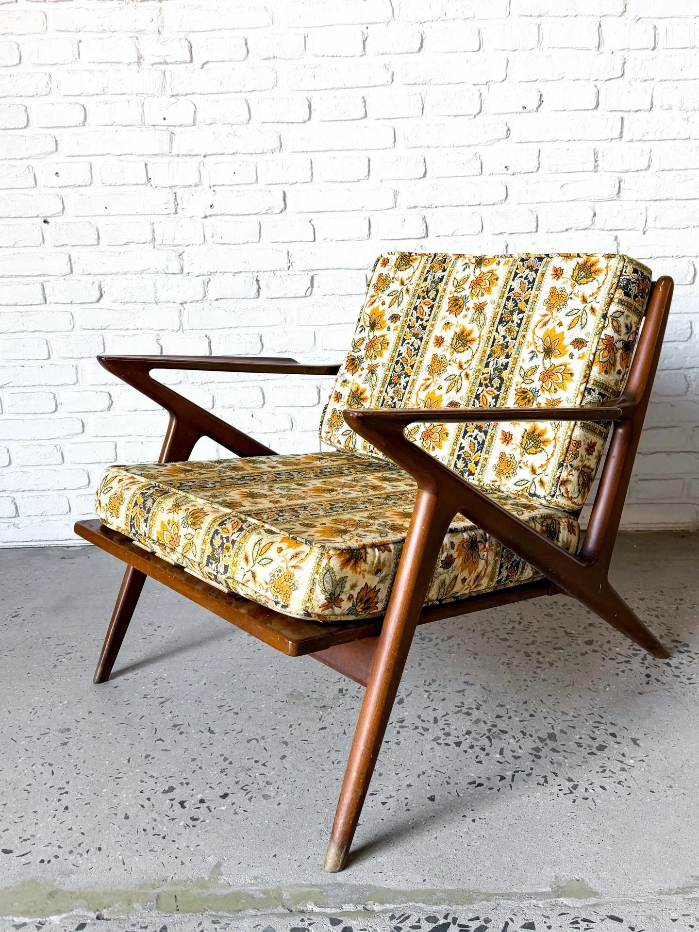Original iconic &ldquo;Z-Chair&rdquo;, designed by Poul Jensen in Denmark for Selig Furniture, from the 1960s.

Needs new cushions (it was grandmatized at some point in the 80s).

29.5&rdquo; x 30&rdquo;d x 26.5&rdquo; tall 
16&rdquo; seat height

$2