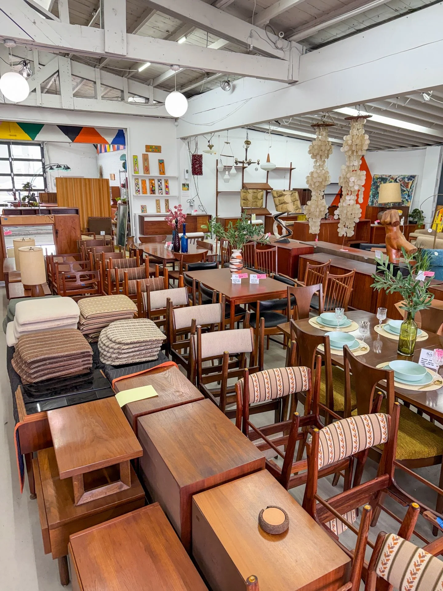 We may be closed this Sunday due to snow, but don&rsquo;t let that stop you from popping in tomorrow (between 11-3).

We just got a TON of new inventory, including EIGHT sets of dining chairs, 2-3 bedroom sets, bookcases, dining tables, desks, and ot