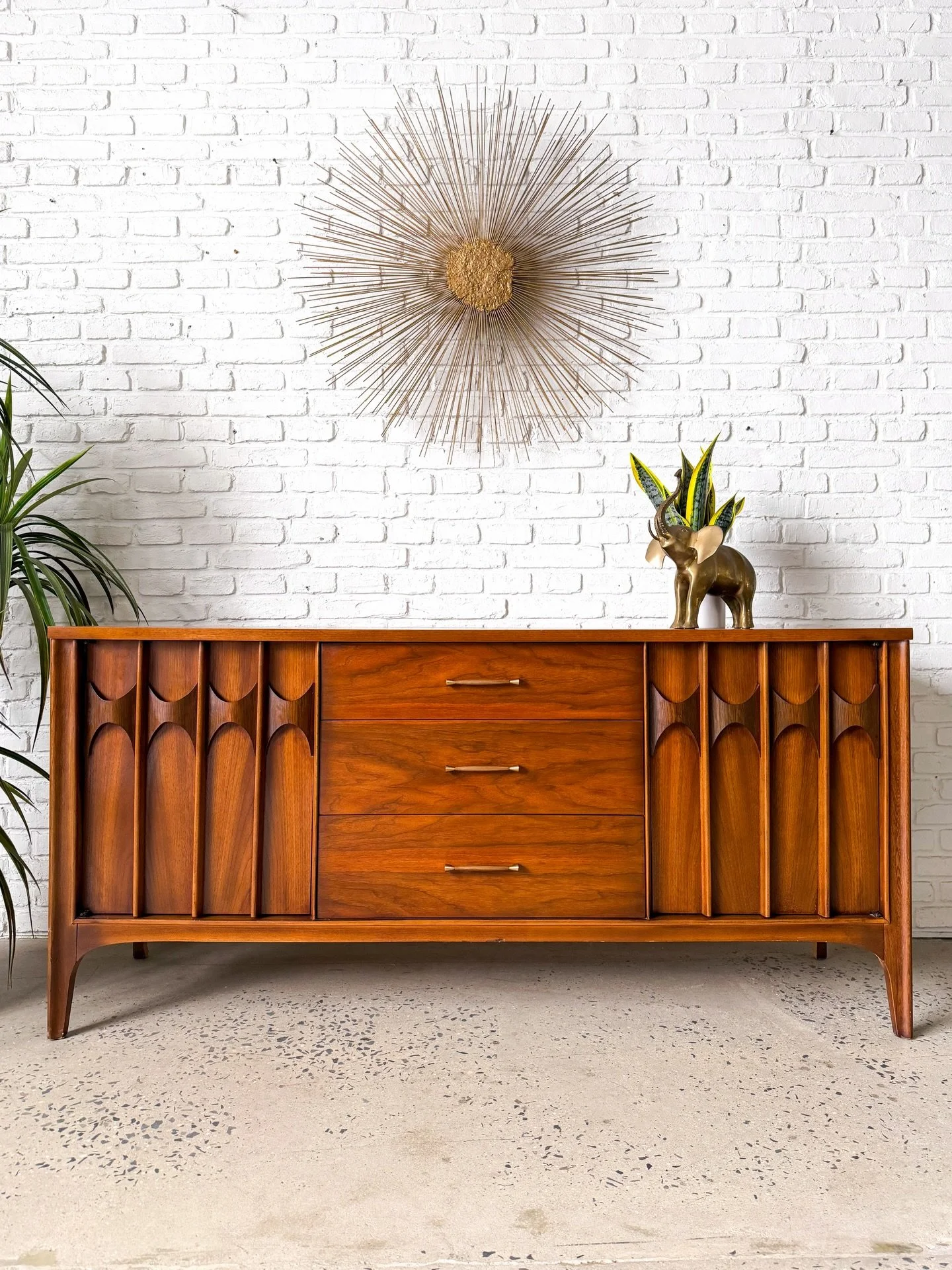 A classic mid century design: the Kent Coffey Perspecta walnut credenza with rosewood accents, circa 1960s.

Looks cool, is cool. 

In good vintage condition. Slight shadow on top where a hutch top once sat.

$2000

65.25&rdquo; x 18.5&rdquo; x 31&rd
