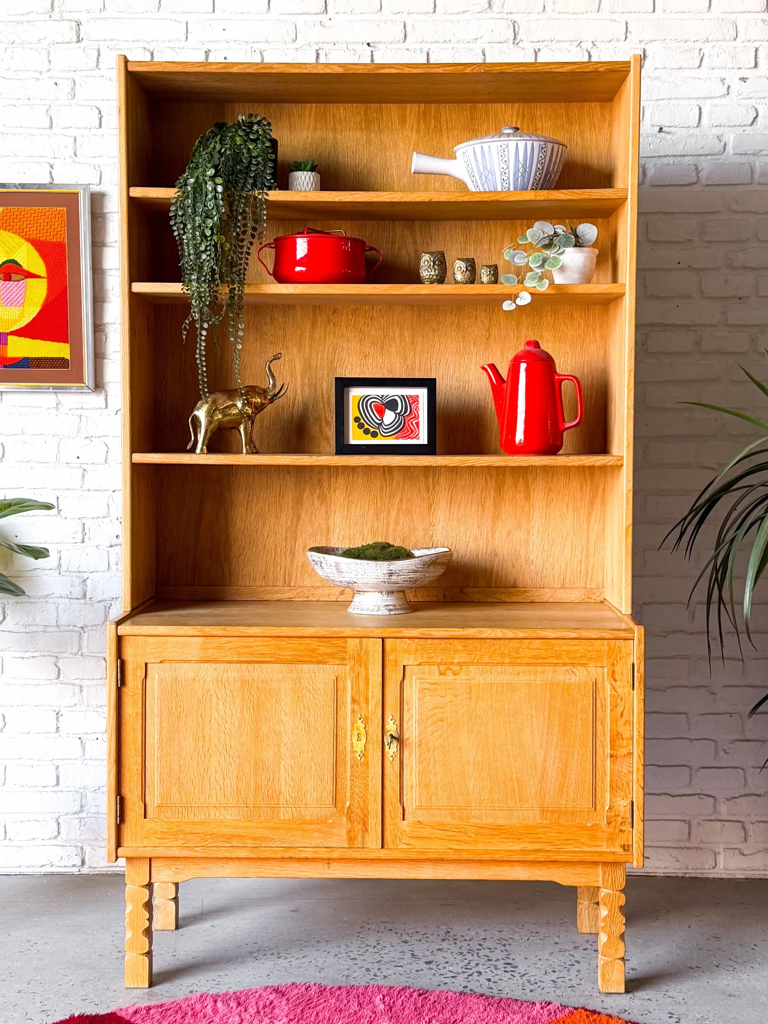 If you&rsquo;re looking for a lighter tone piece, check out this two piece Kjaernulf style danish modern oak bookcase. 

39.75&rdquo; x 17.25&rdquo; x 70&rdquo; tall

$850

#danishmodern #Kjaernulf #midcenturymodern #danishoak
