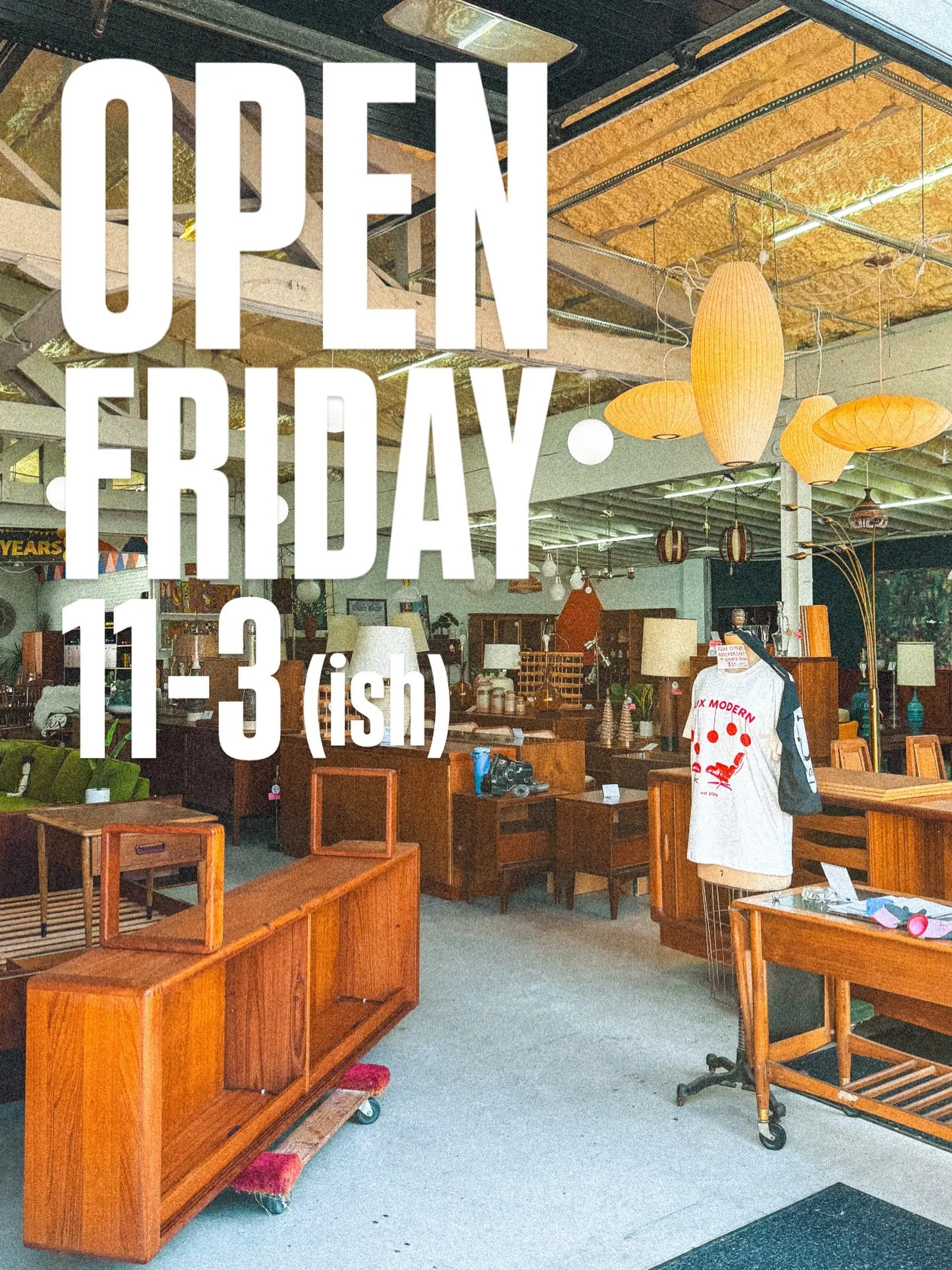 You asked and we answered! 

We will be open this FRIDAY 11-3ish (in addition to our regular weekend hours - Sat &amp; Sun 11-3).

We just got in some really cool new pieces today, so we&rsquo;re still working on cleaning them up, but we wanted to be