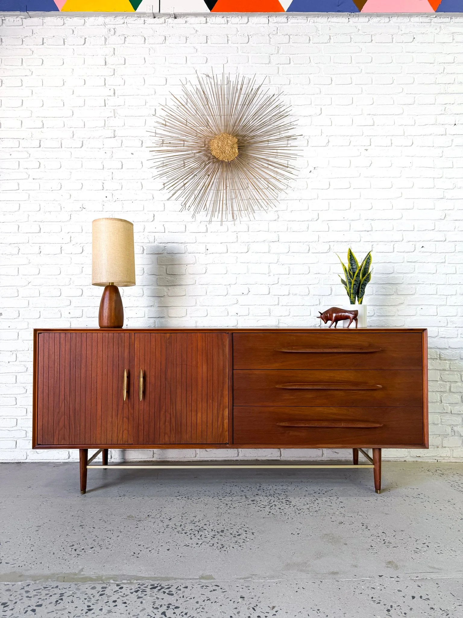 1960s Mid Century Modern Walnut Lowboy Dresser1.jpg