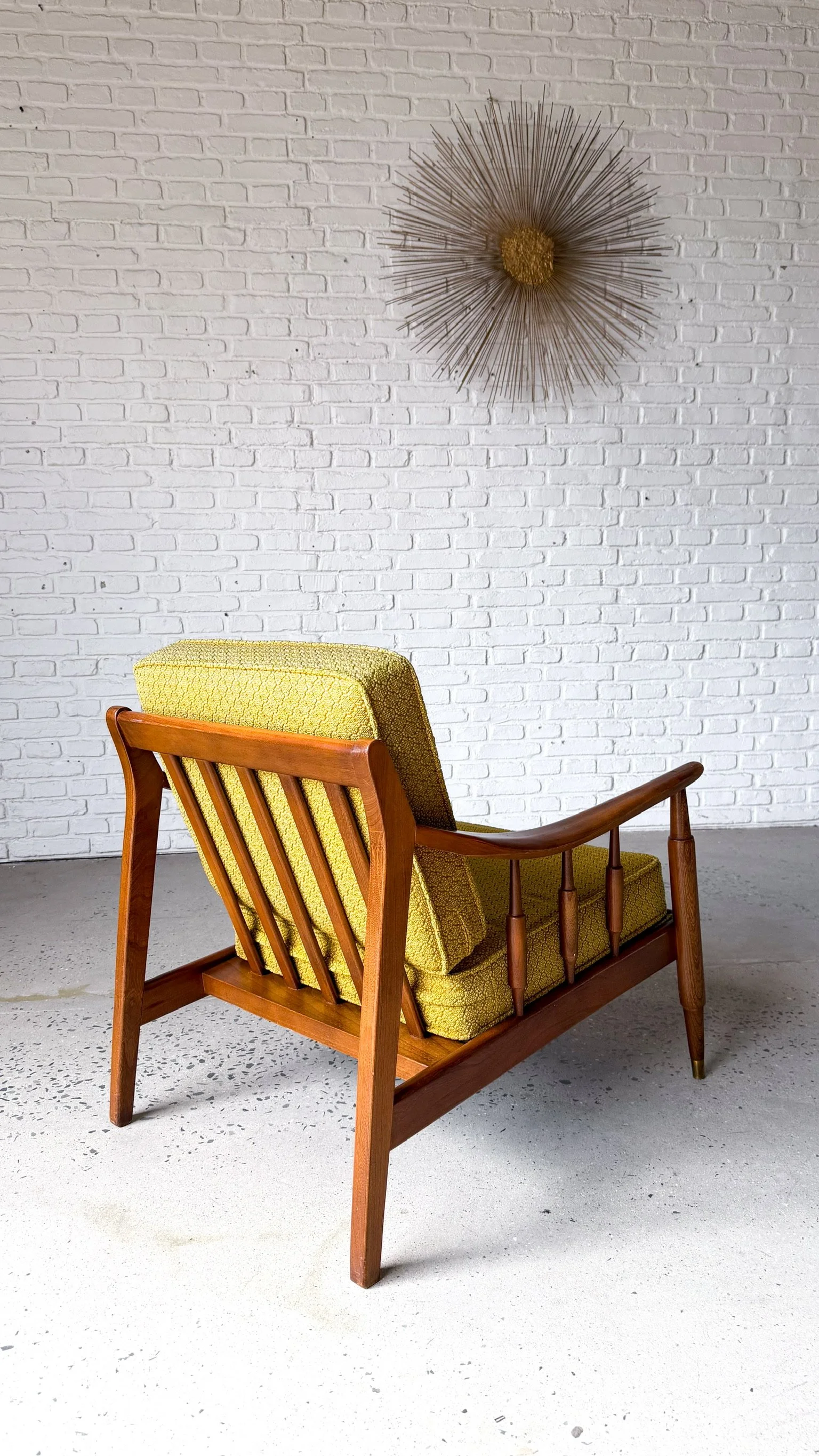 Vintage Yellow Lounge Chair With Original Cushions4.jpg