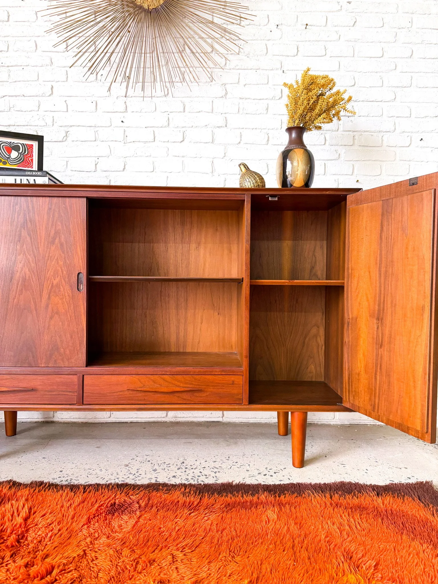 Specialty Woodcraft Walnut Bookcase Sideboard12.jpg