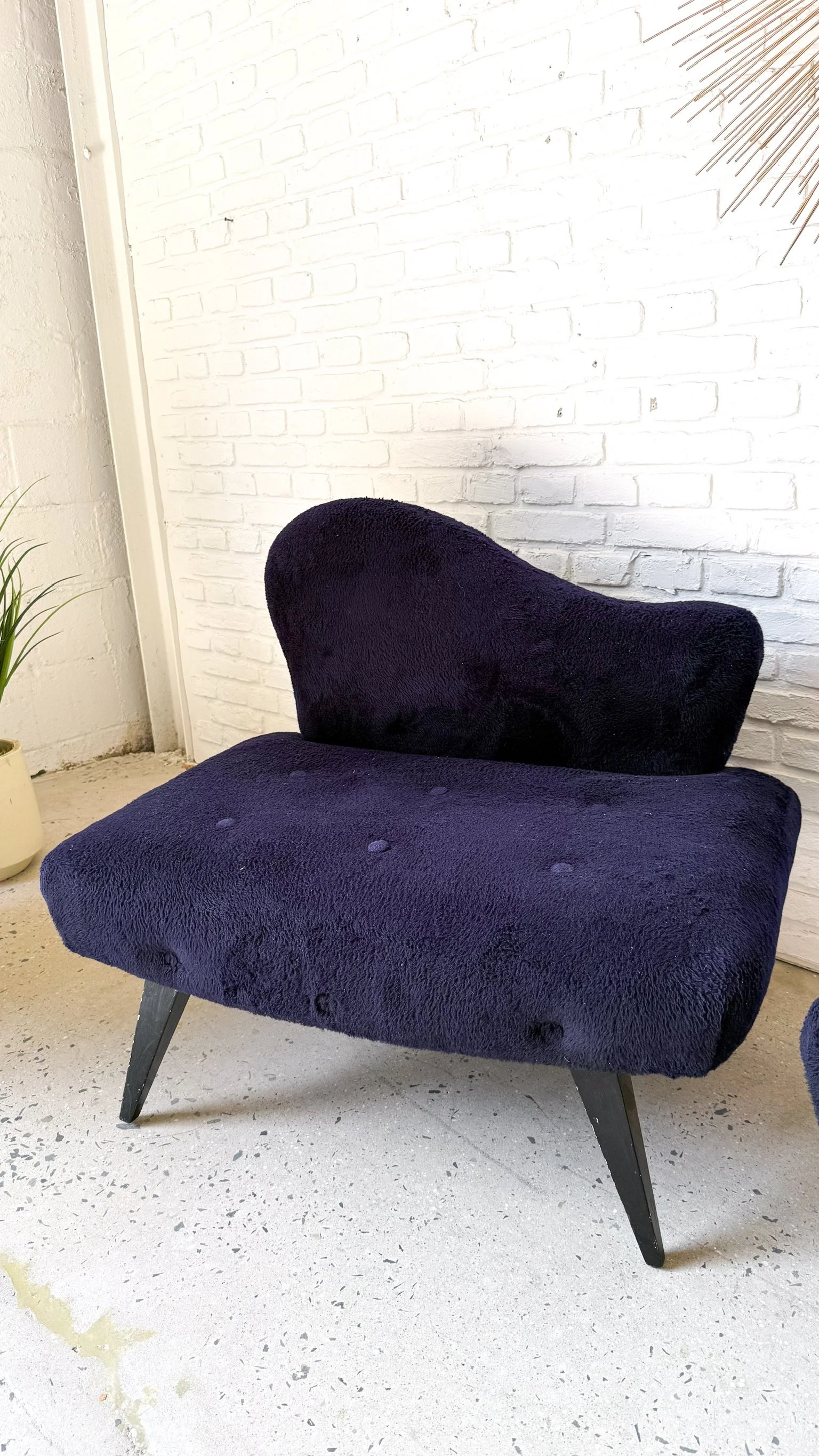 Asymmetrical Abstract Grosfeld House Lounge Chair Pair