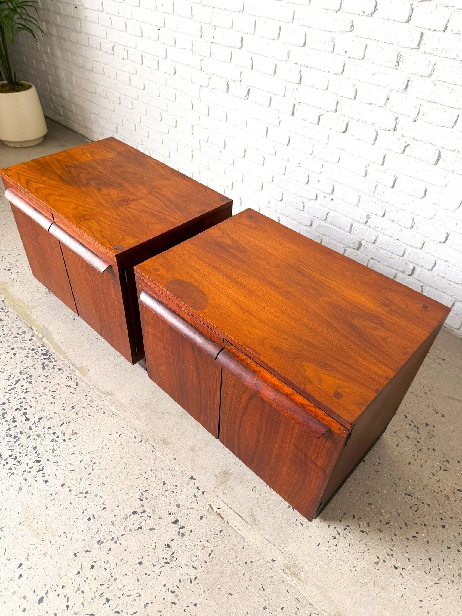 Walnut and Rosewood Nightstands Pair2.jpg