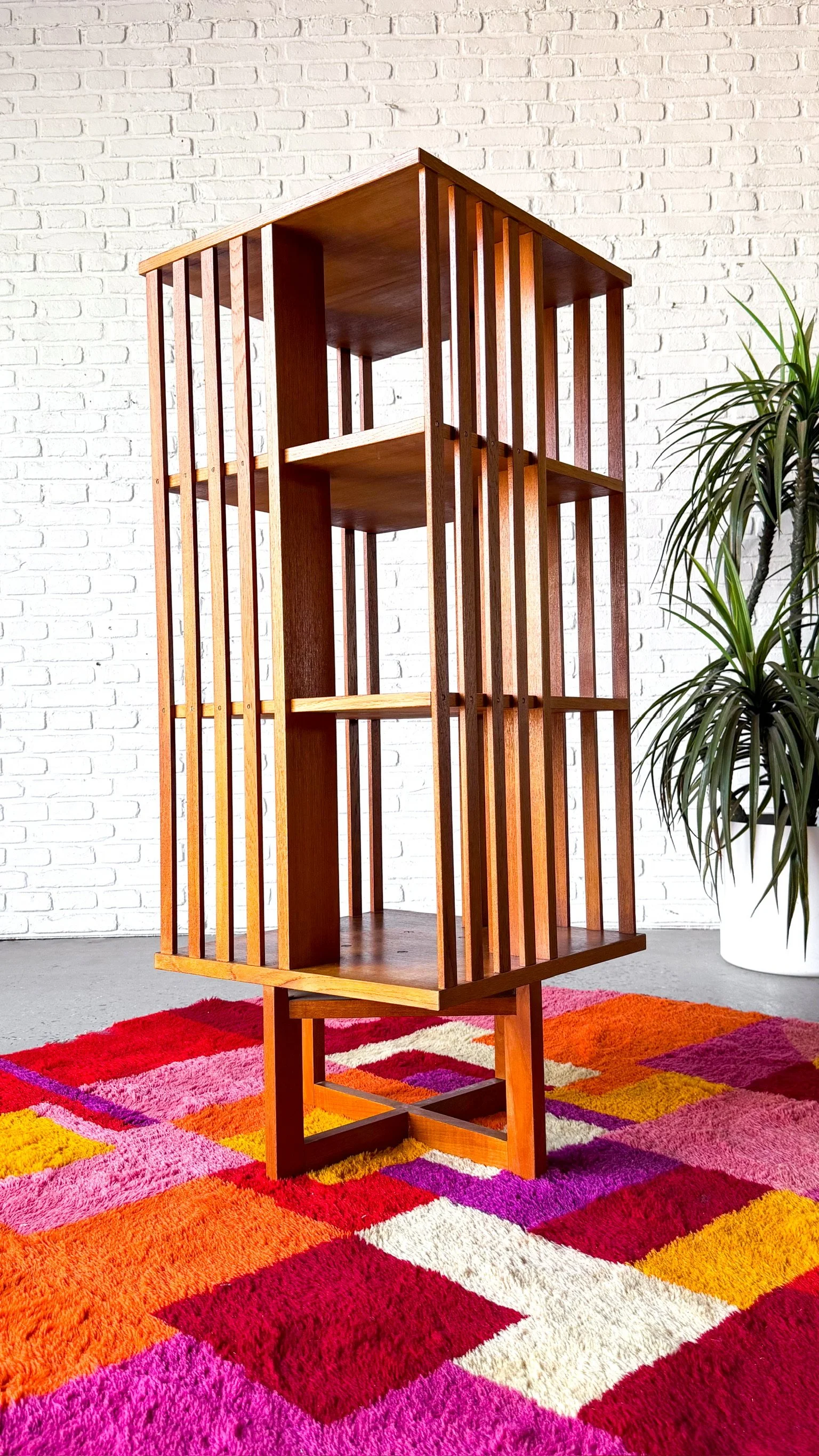 Rotating Teak Bookcase Made in Sweden17.jpg