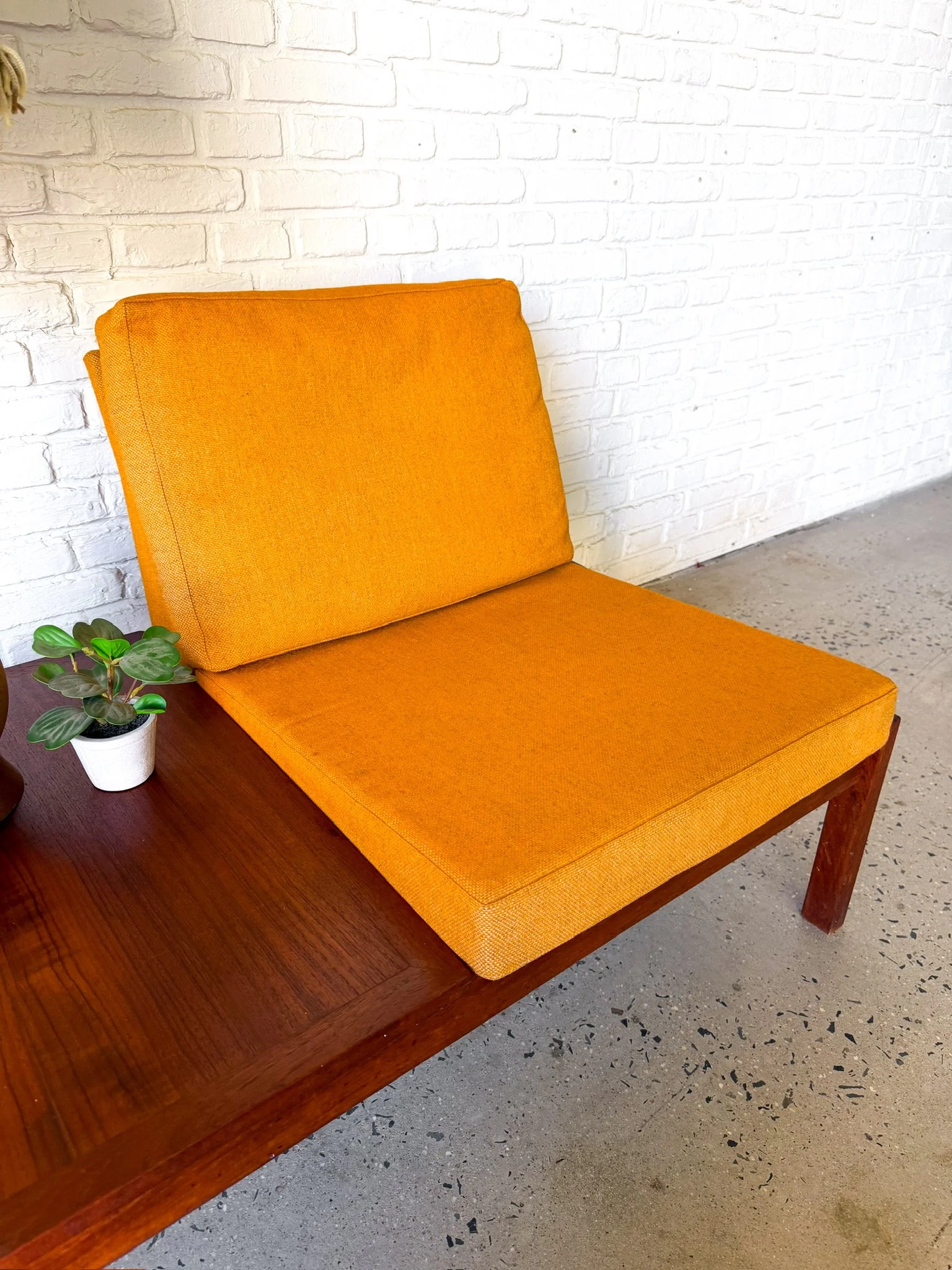 Danish Two Seater Sofa with Built In Side Table8.jpg