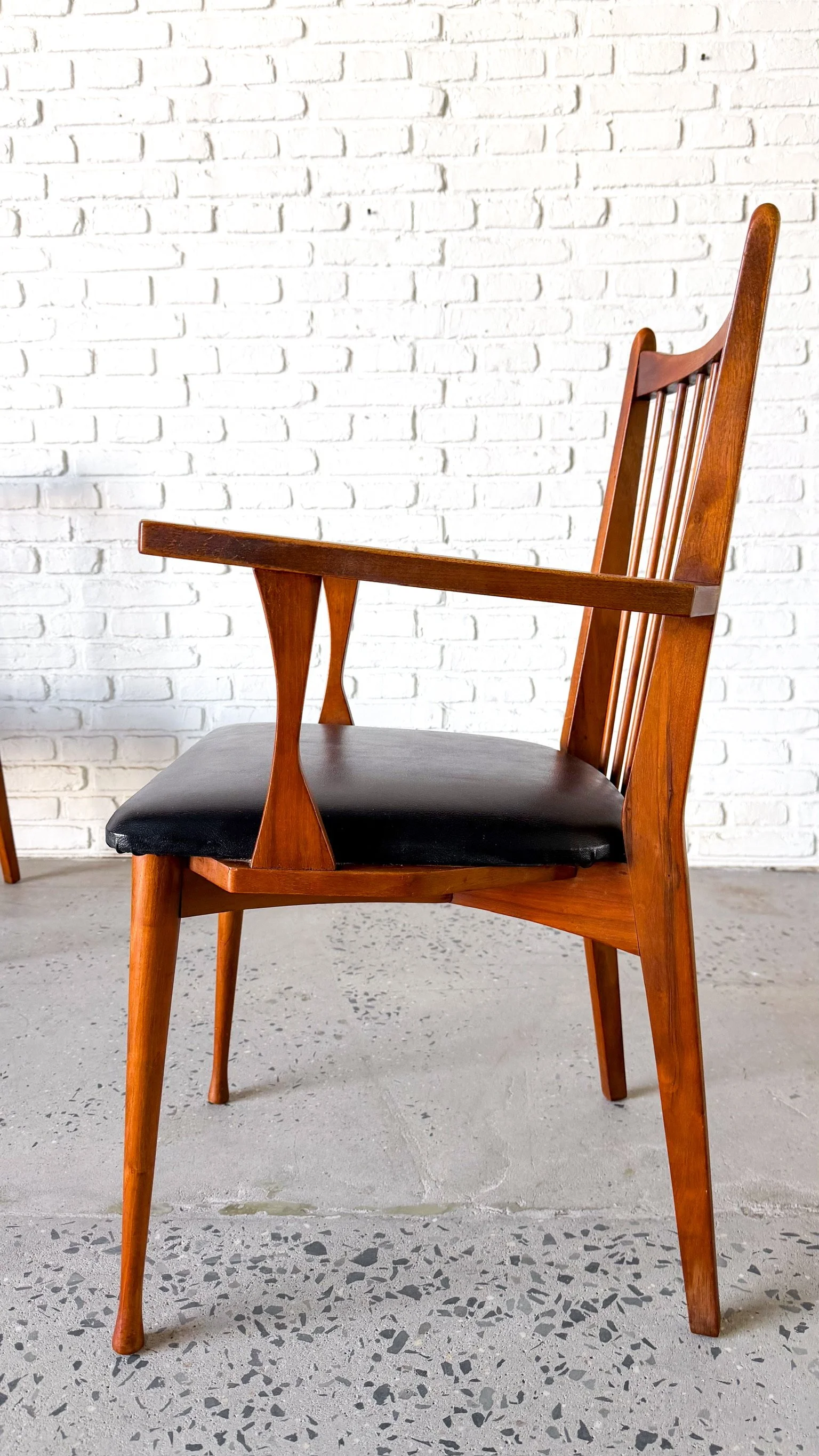 Mid Century Modern Walnut Dining Chairs with Spindle Backs12.jpg