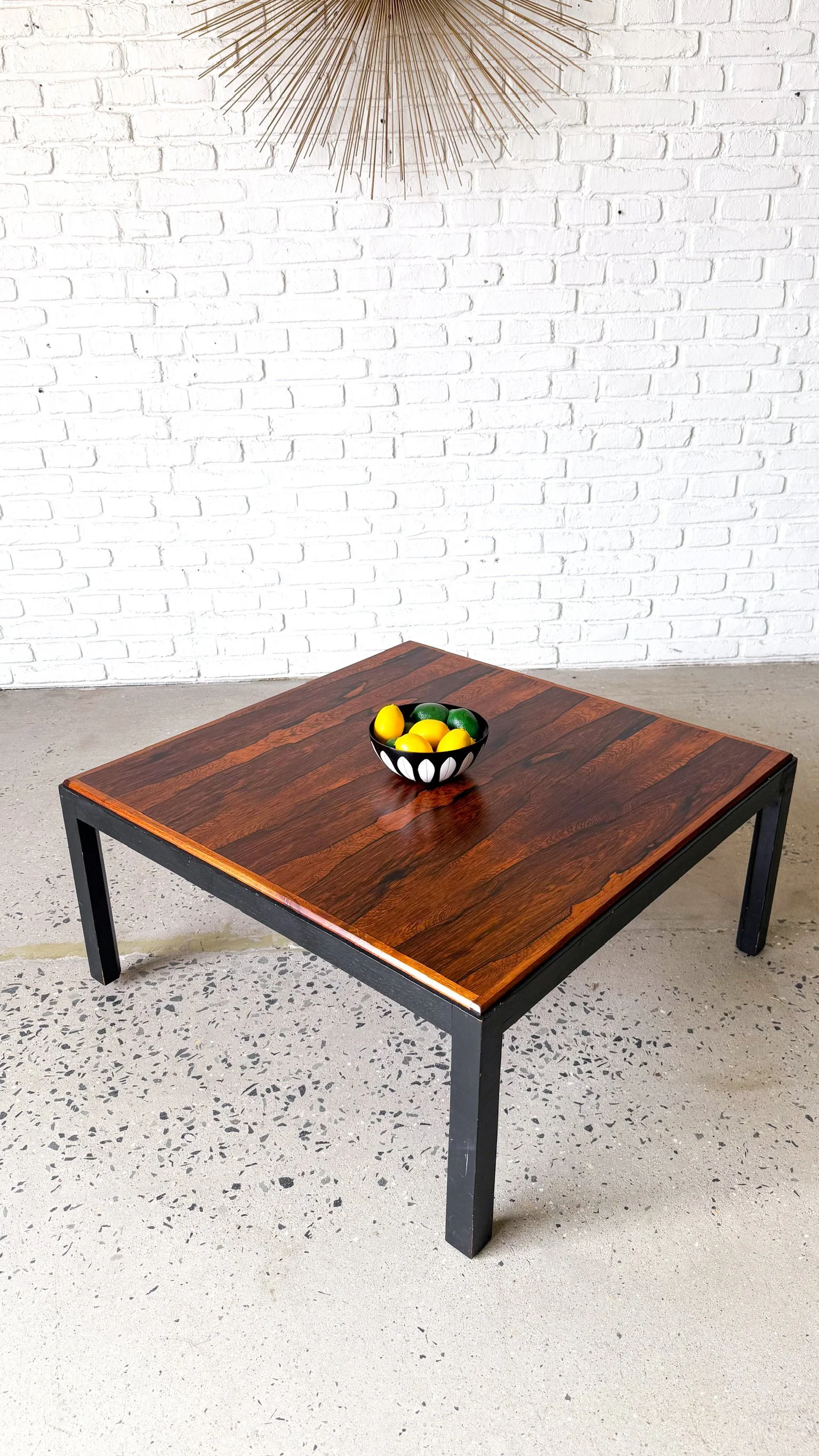 Danish Modern Rosewood Square Coffee Table7.jpg