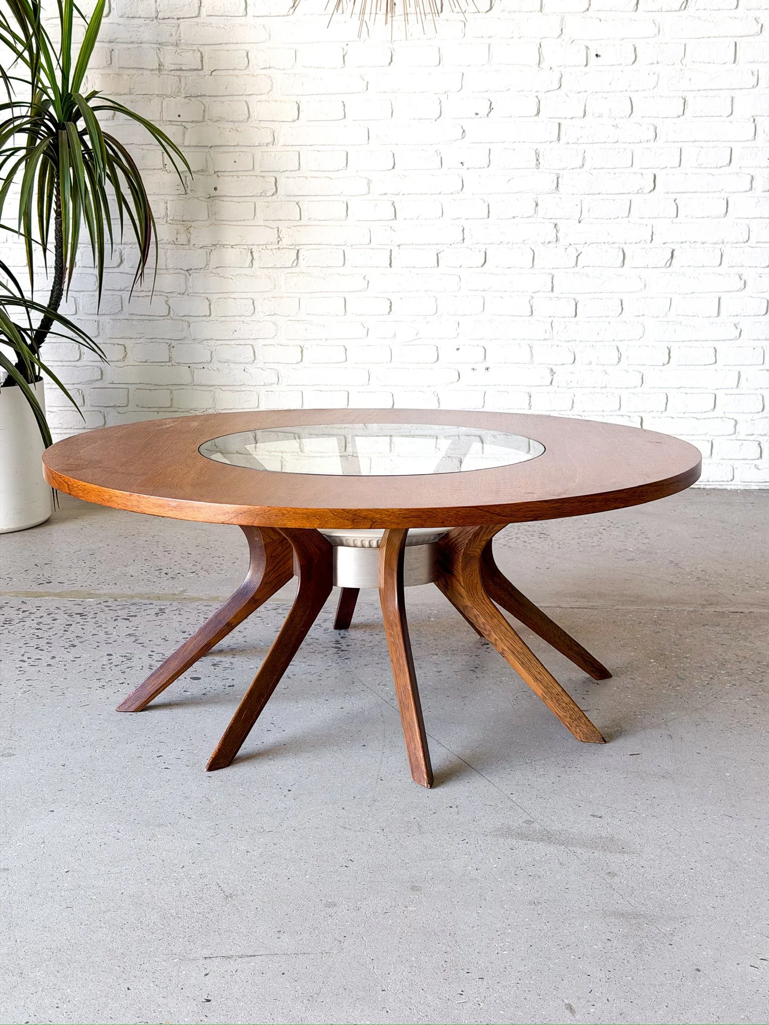 Broyhill Brasilia Cathedral Coffee Table with Rare Bowl1.jpg