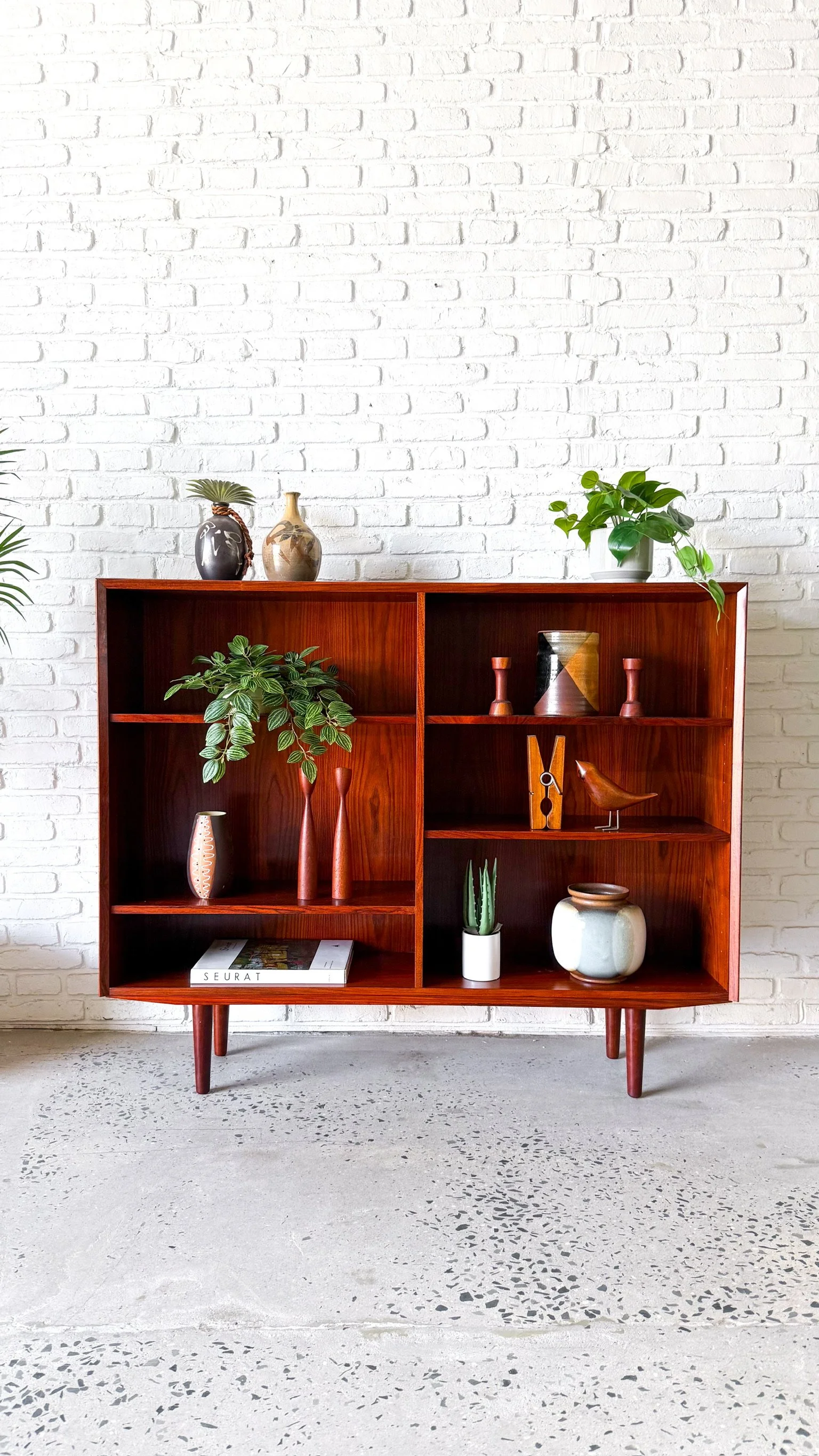 Danish Modern Rosewood Low Bookcase circa 1960s