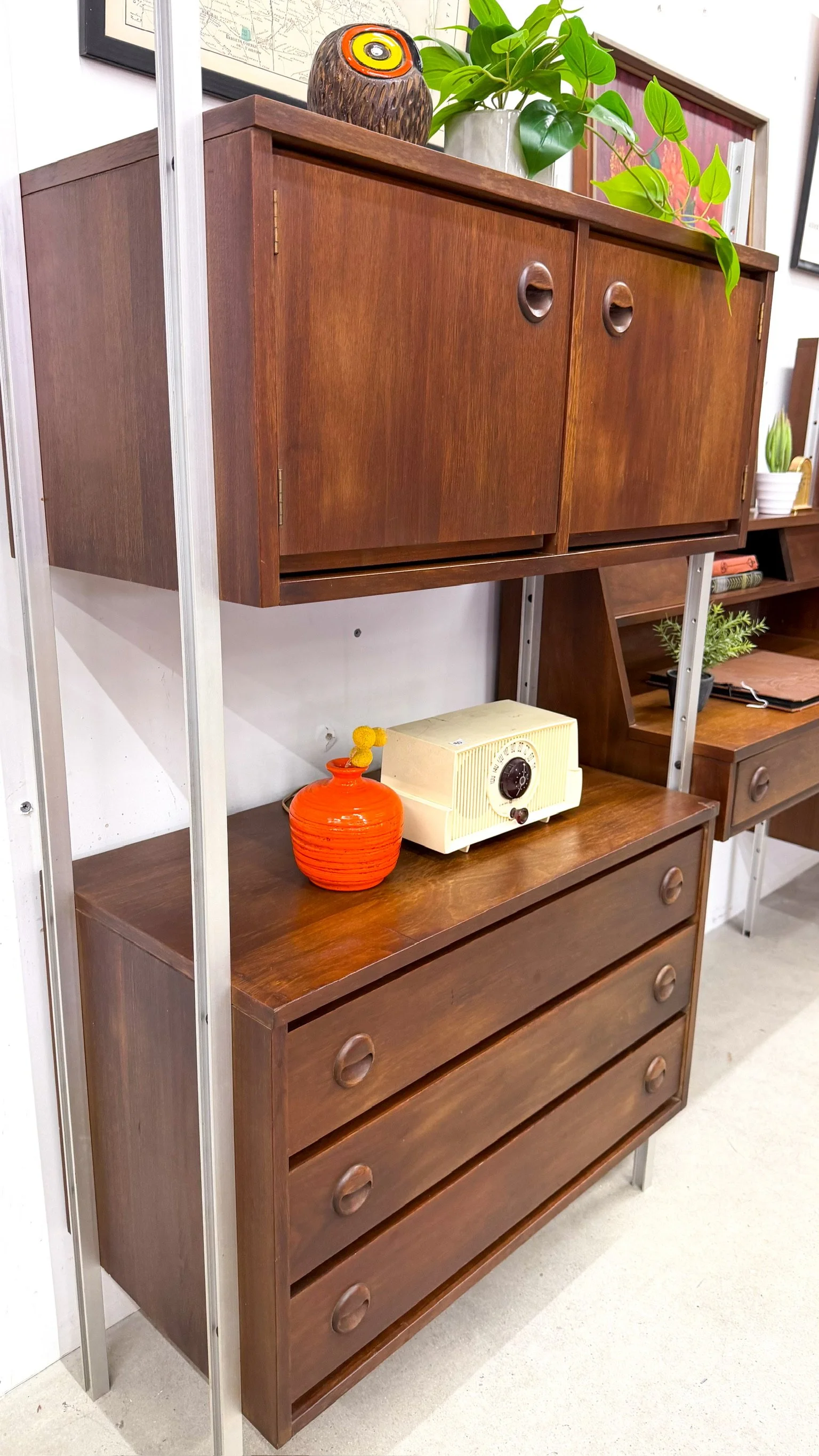 Stanley 3-bay Freestanding Wall Unit with Desk c. 1960s5.jpg