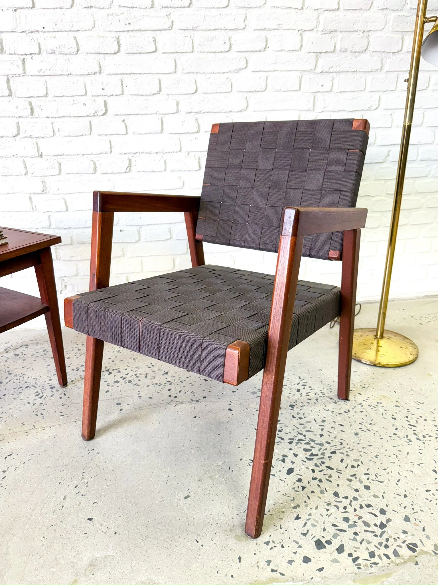 1950s Woven Strap Chair15.JPG