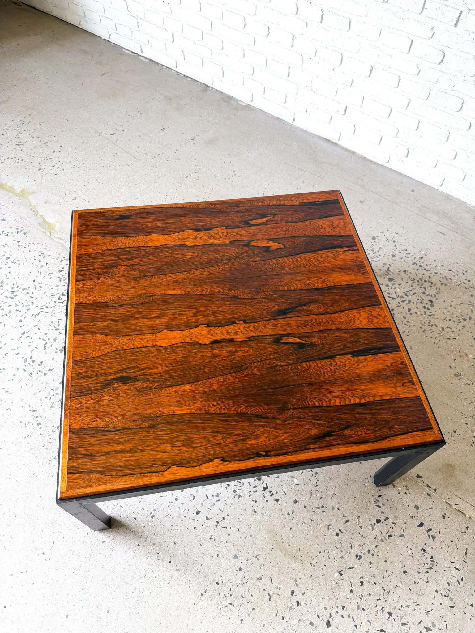 Danish Modern Rosewood Square Coffee Table4.jpg