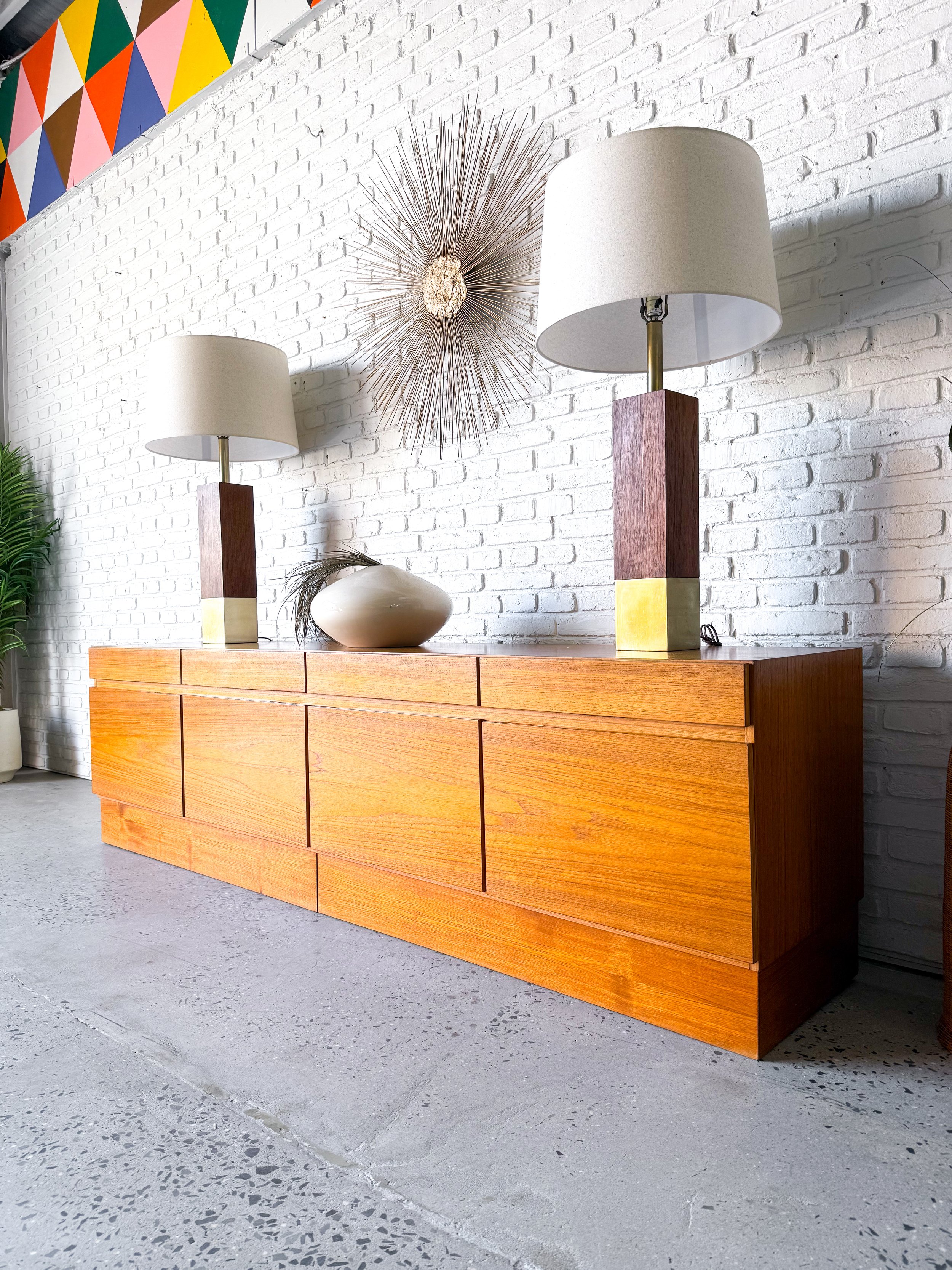 1970s XL Danish Teak Credenza Media Cabinet6.JPG
