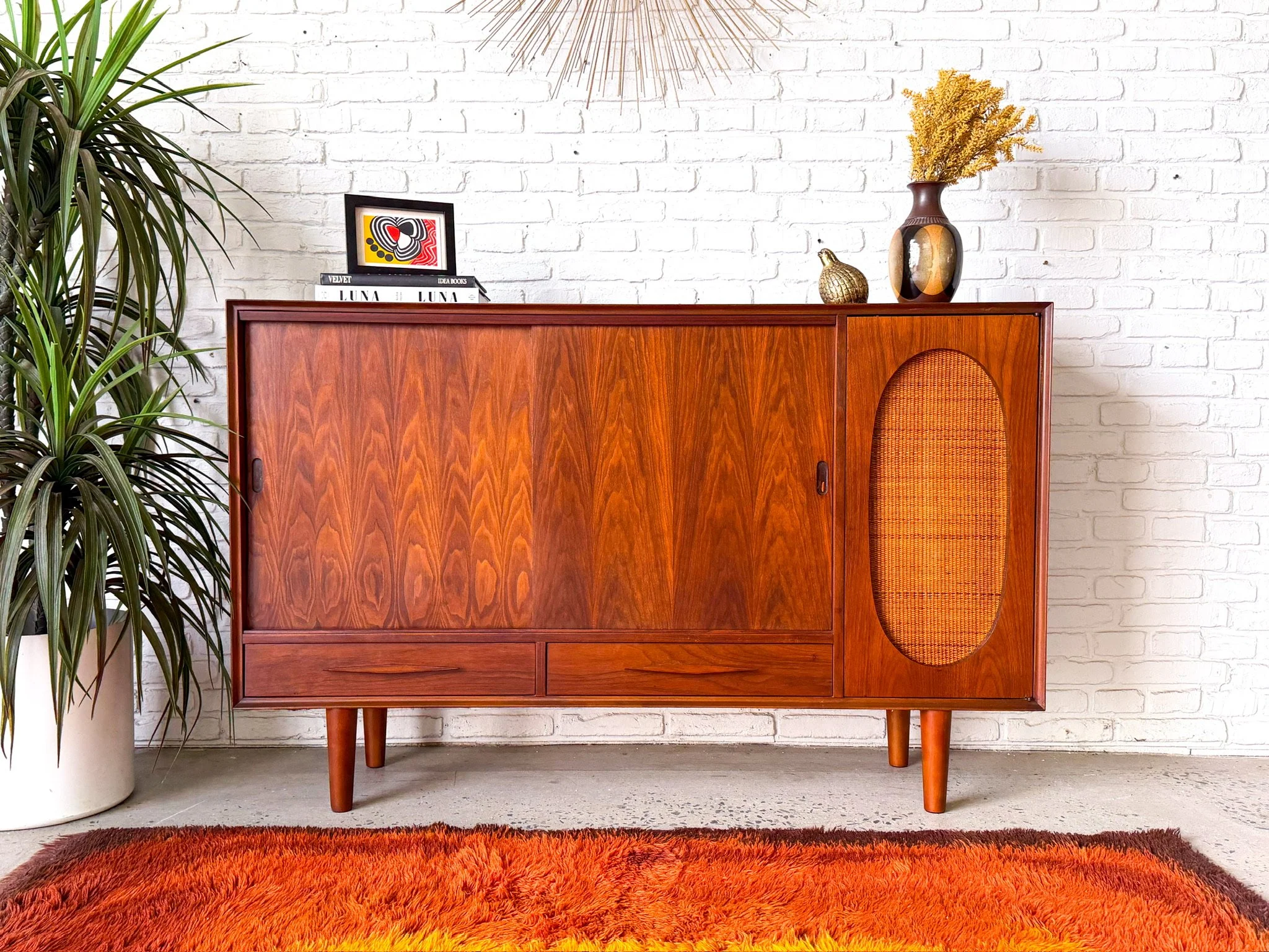 Specialty Woodcraft Walnut Bookcase Sideboard5.jpg