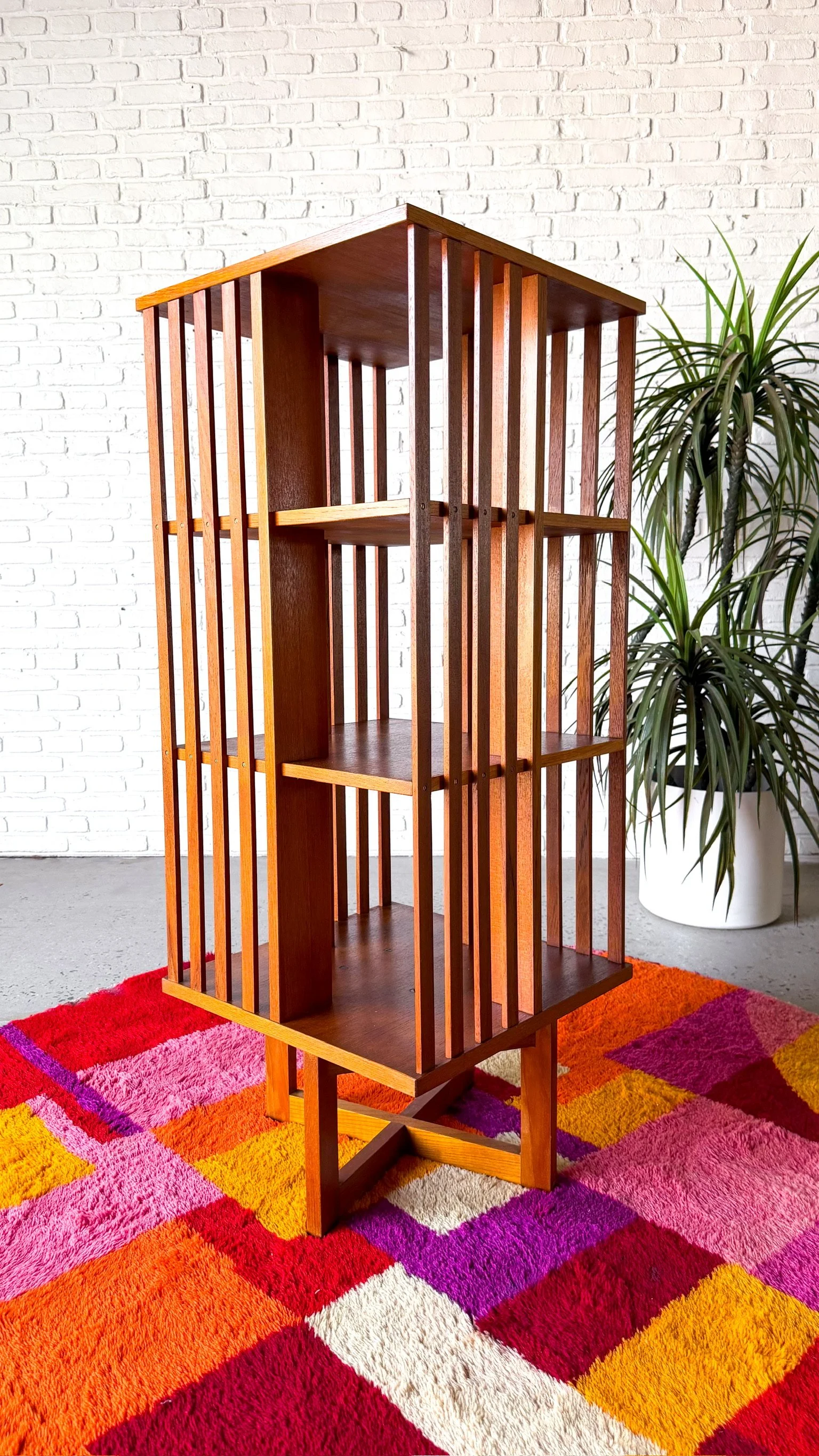 Rotating Teak Bookcase Made in Sweden5.jpg