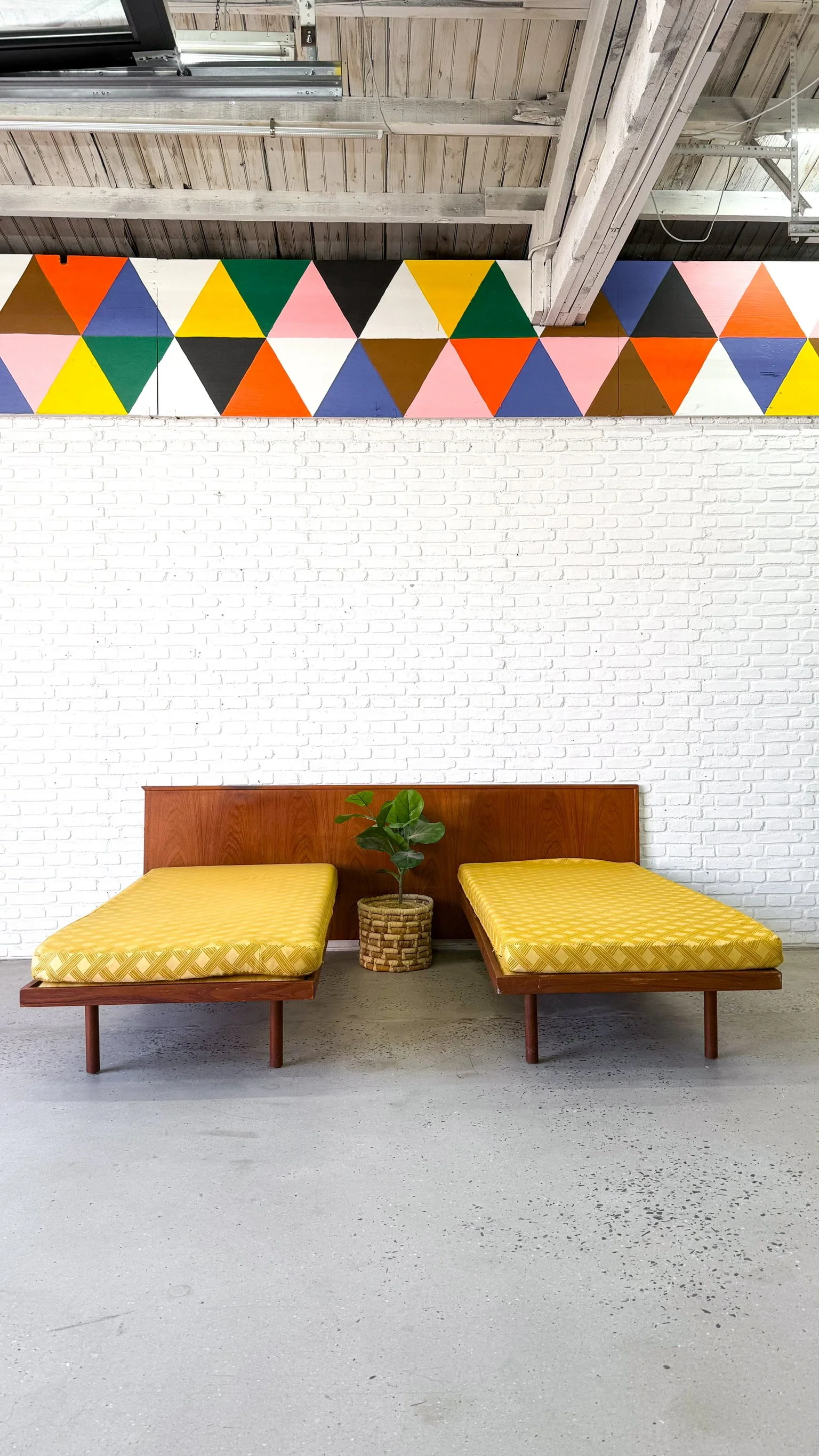 Twin Beds and Teak Headboard19.JPG