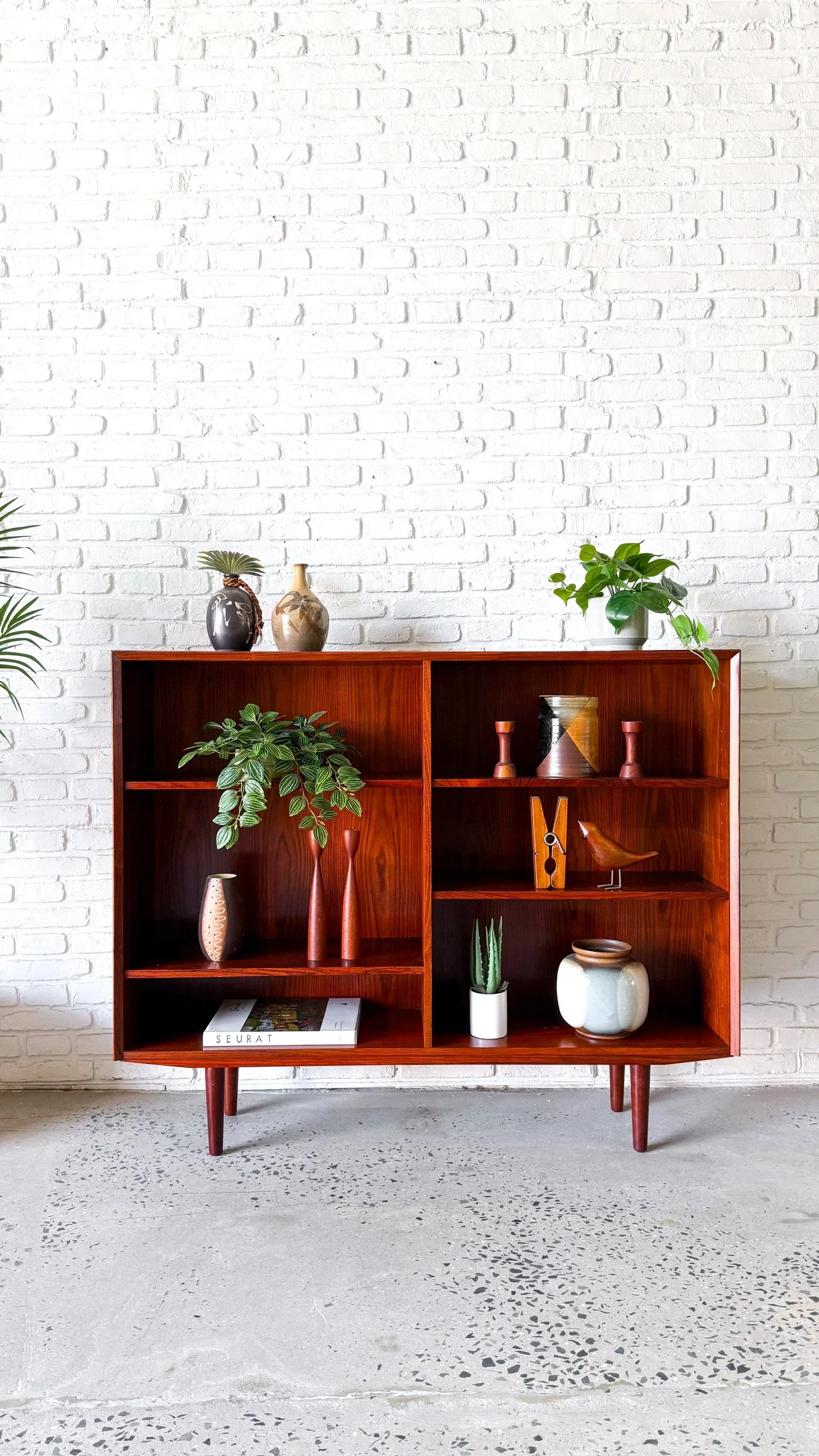 Danish Modern Rosewood Low Bookcase circa 1960s