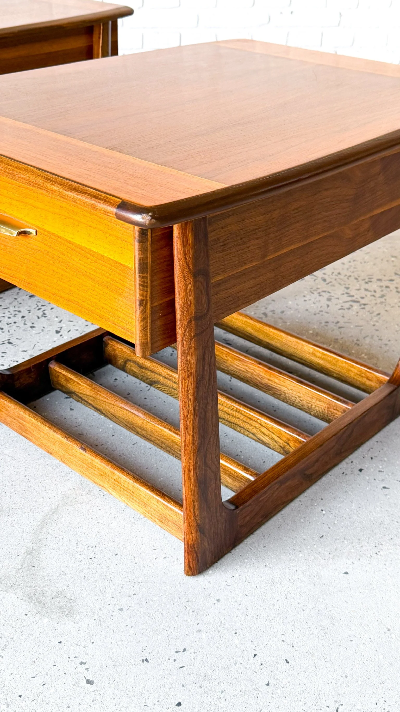 Mid Century Sleigh Leg Side Tables by Lane- Pair!2.jpg