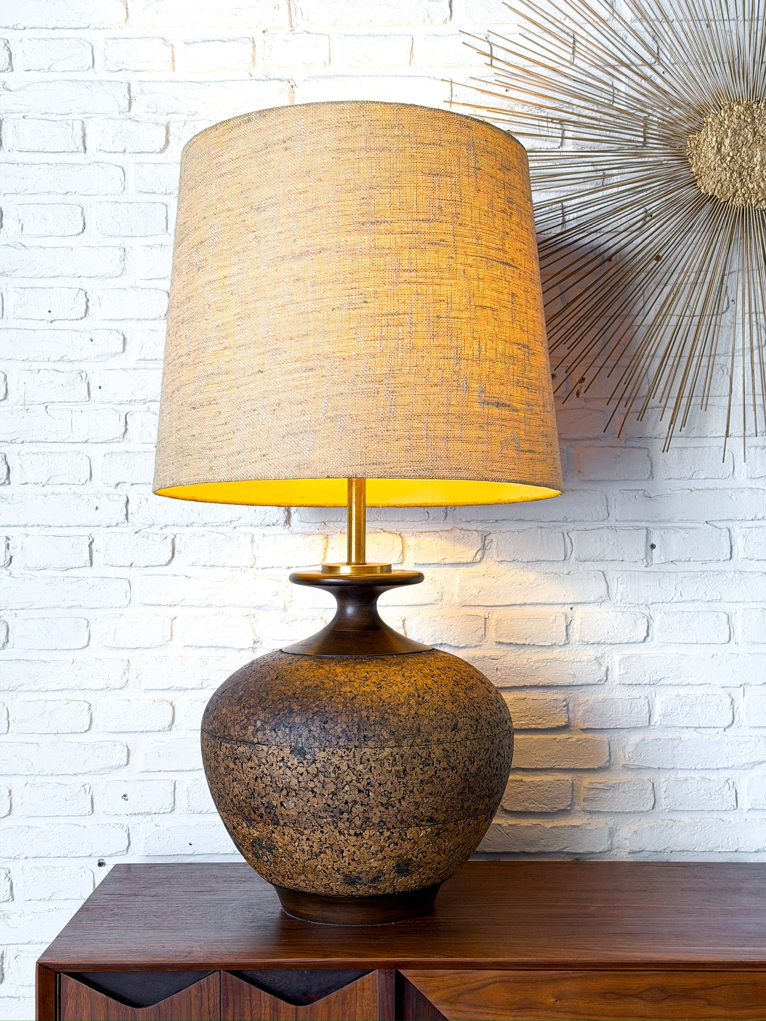 Huge Mid Century Modern Cork Lamp4.jpg