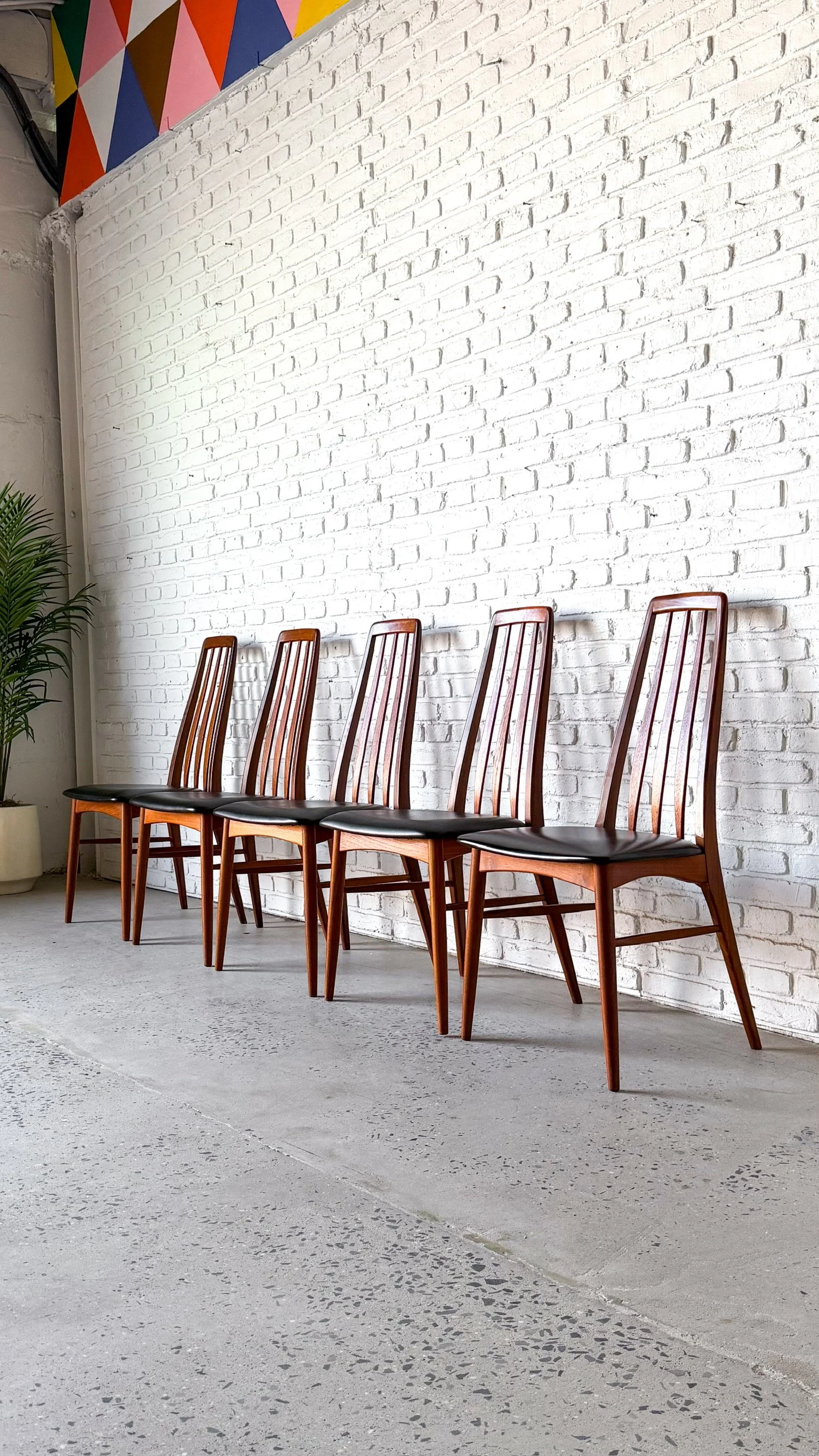 6 danish modern teak “eva” dining chairs by niels koefoed3.jpg