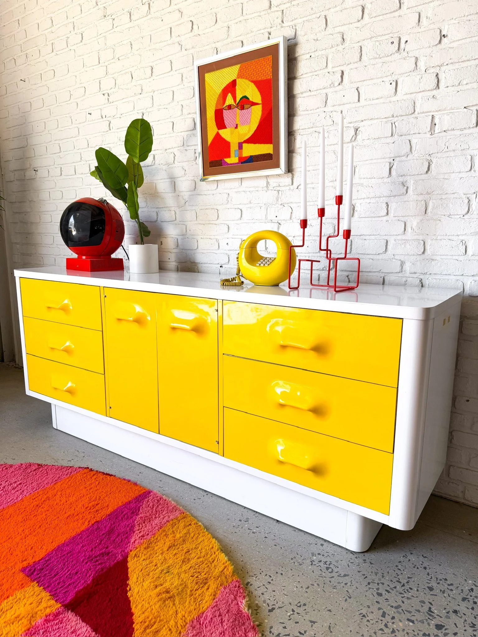 2 Rare Yellow Space Age Broyhill “Chapter One” Bedroom Set c.1960s6.jpg