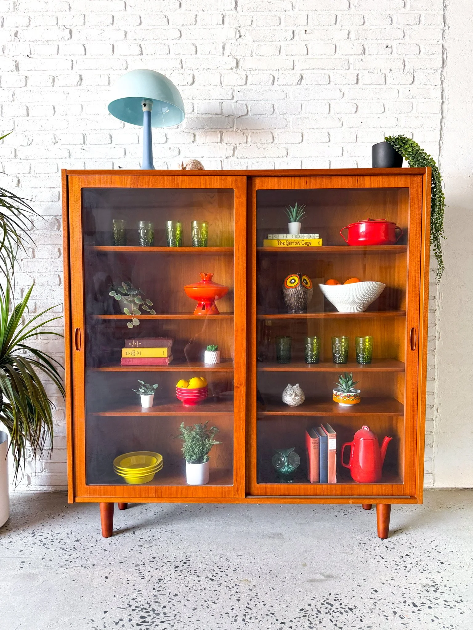 Danish Modern Teak Bookcase Curio Cabinet by Poul Hundevad3.jpg