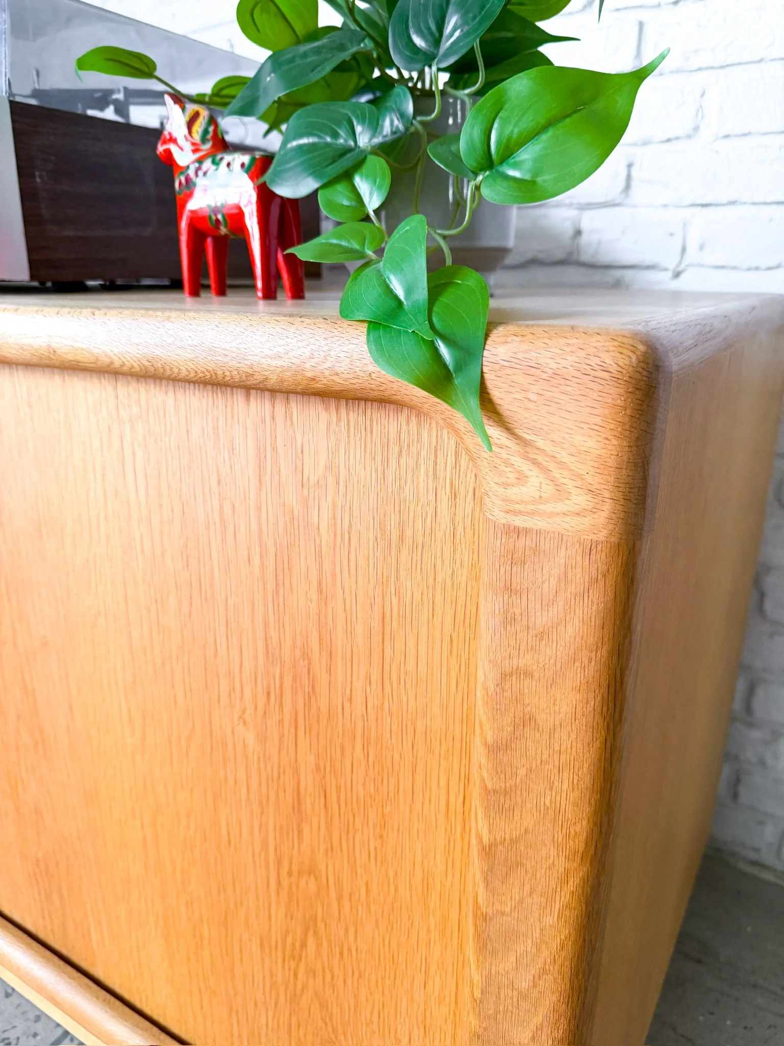 Dyrlund Danish Oak Tambour Door Media Cabinet11.jpg