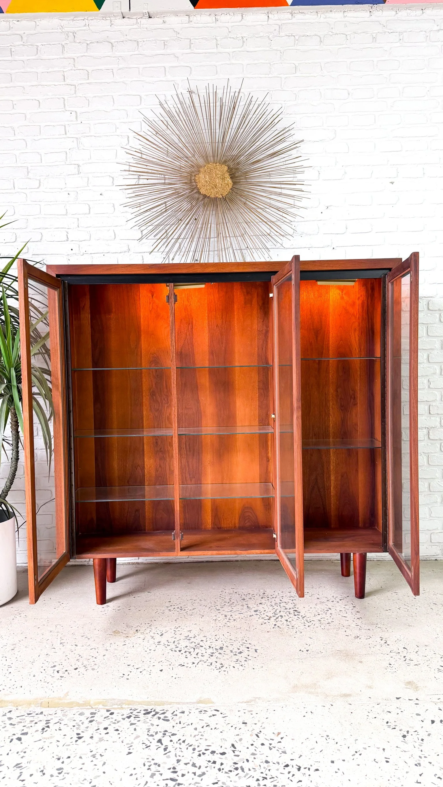 Arthur Umanoff for Dillingham Walnut Curio Cabinet6.jpg