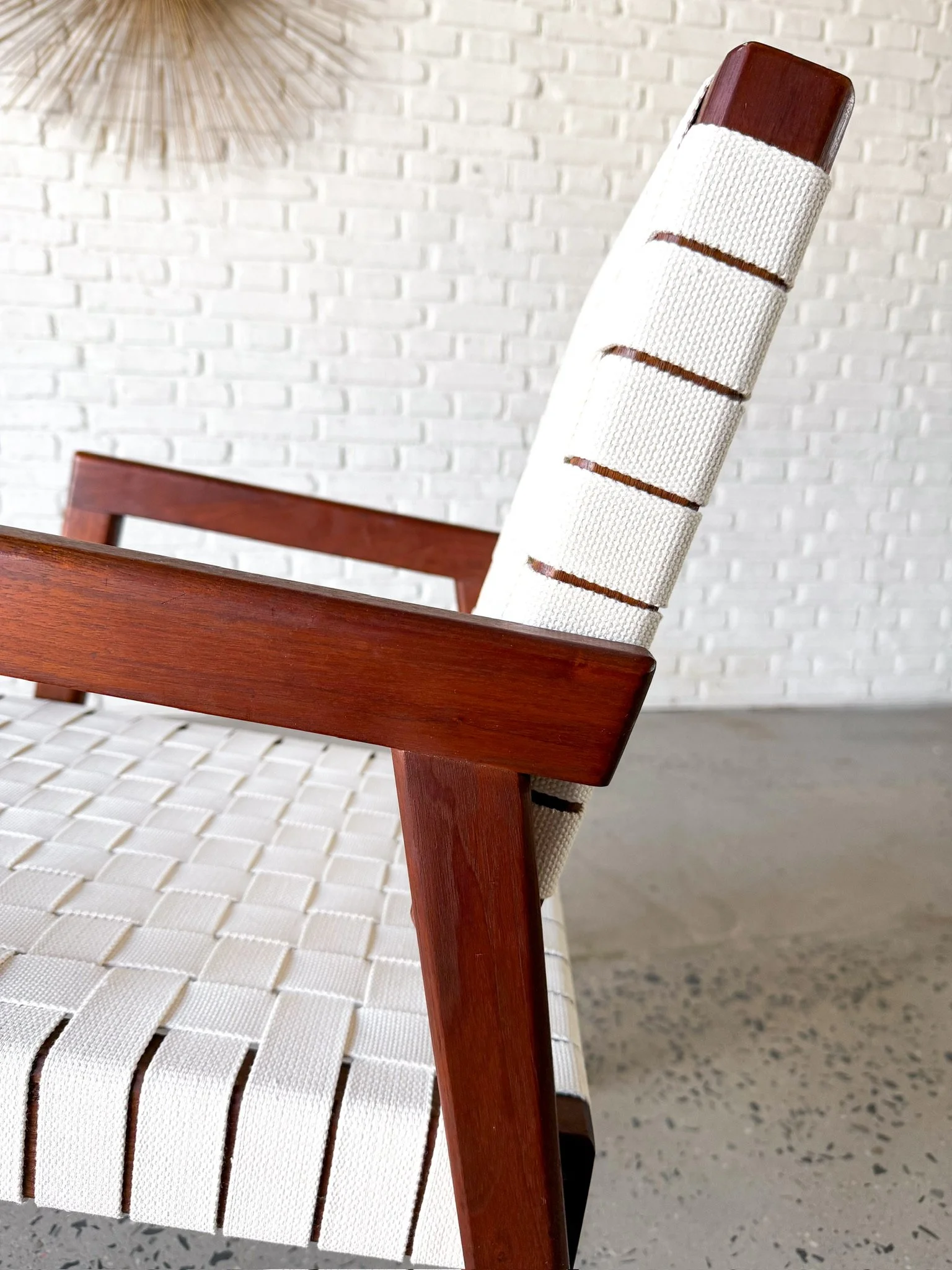 1950s solid wood side chair with NEW woven strap seat5.jpg