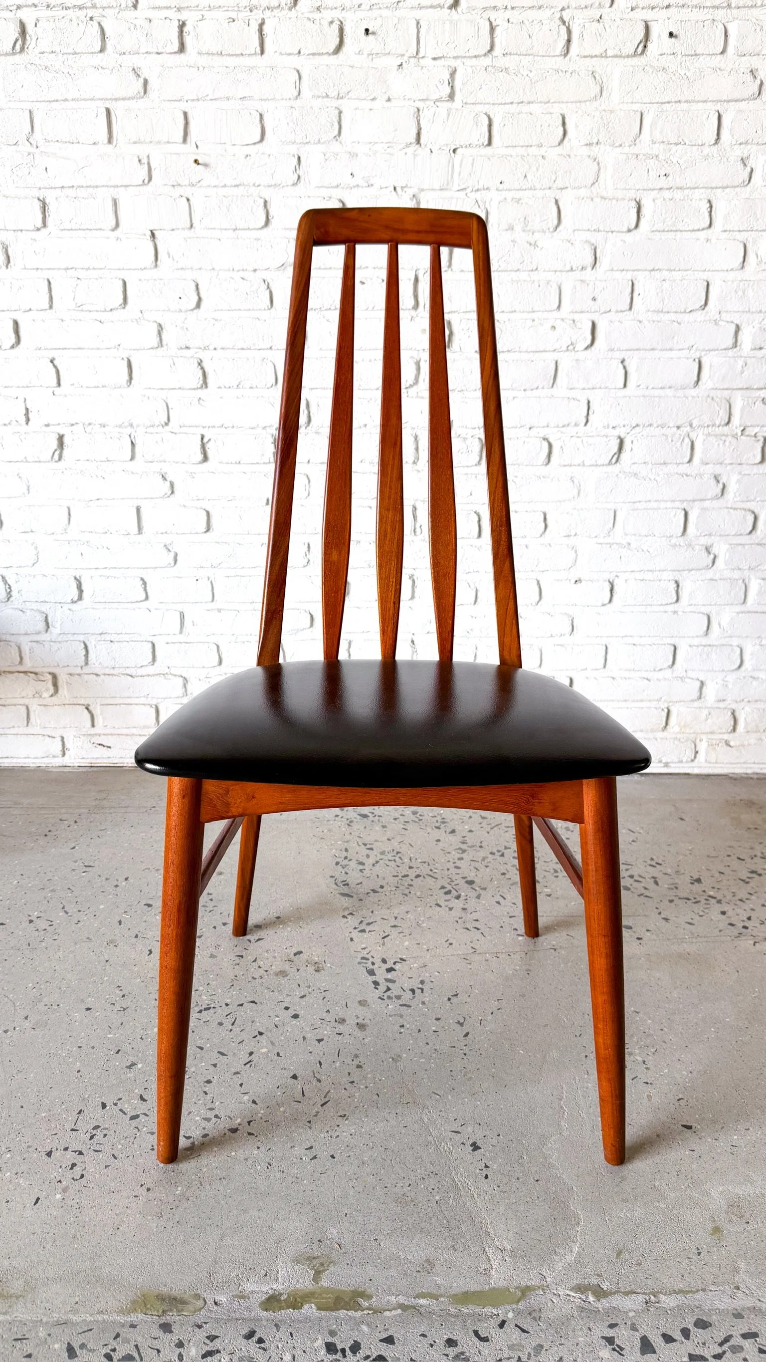 6 danish modern teak “eva” dining chairs by niels koefoed14.jpg