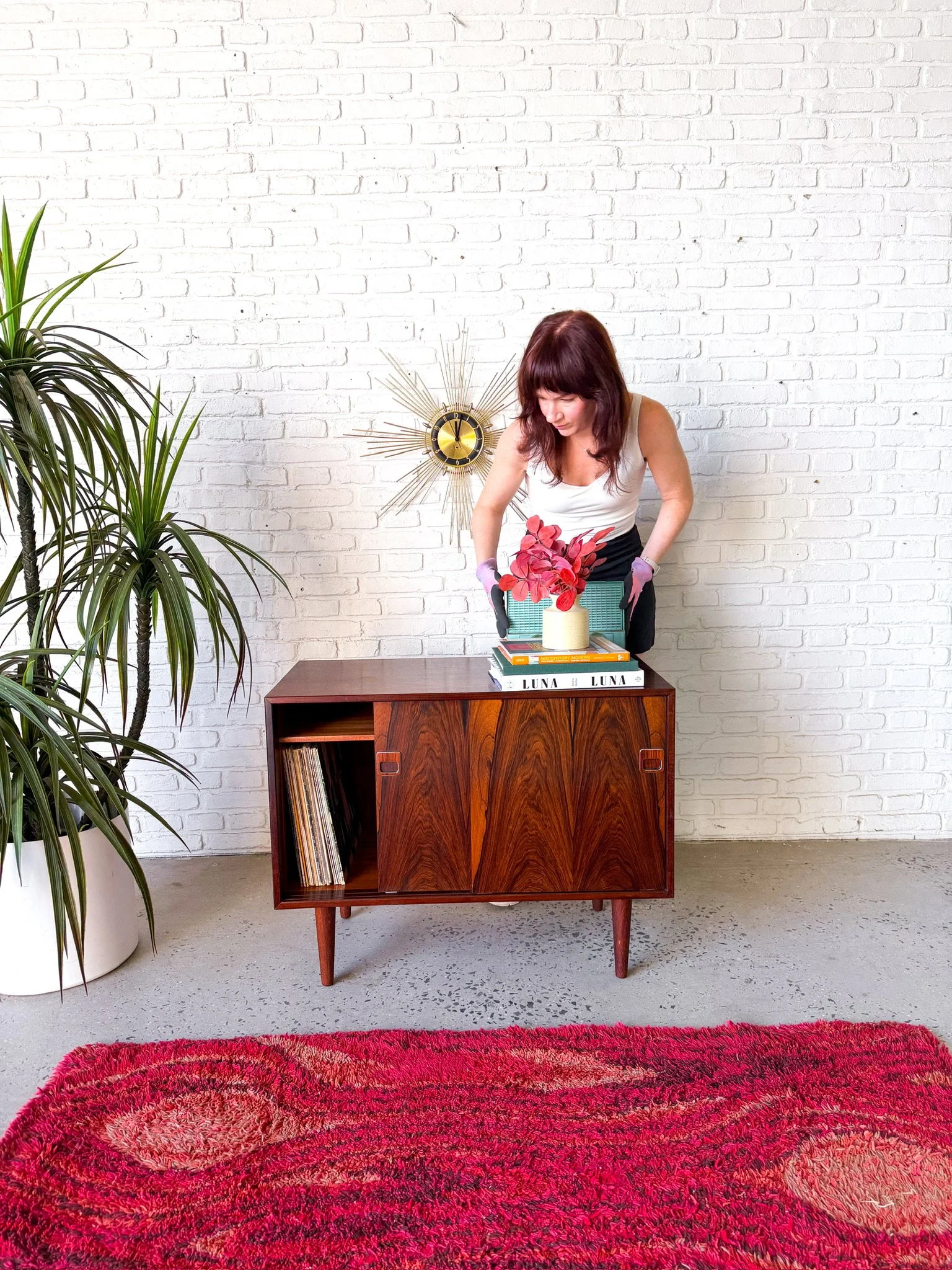 Small Danish Rosewood Record Cabinet1.jpg