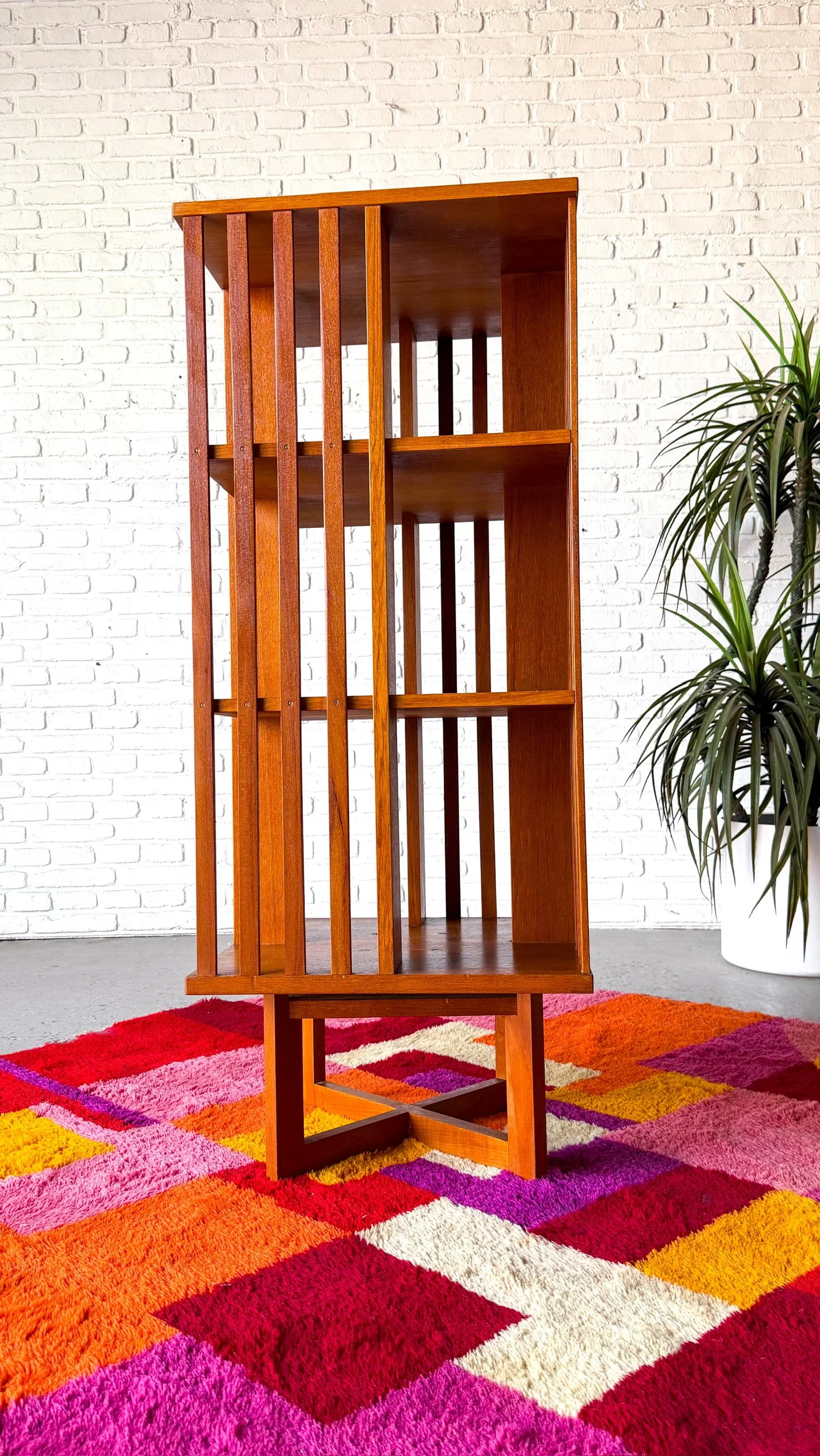 Rotating Teak Bookcase Made in Sweden8.jpg