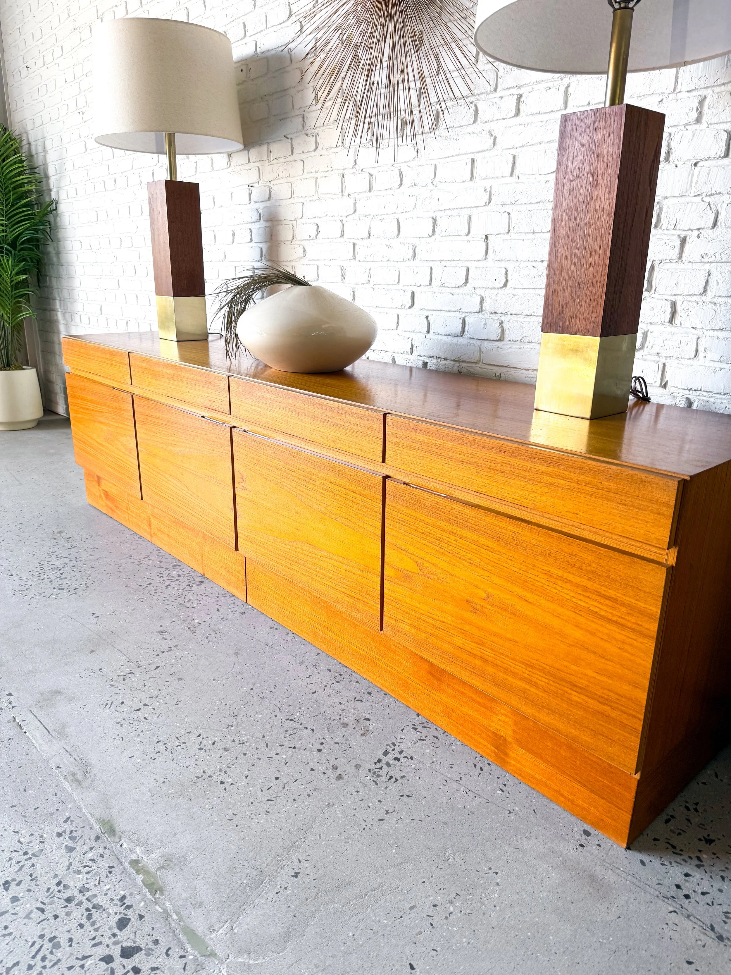 1970s XL Danish Teak Credenza Media Cabinet7.JPG