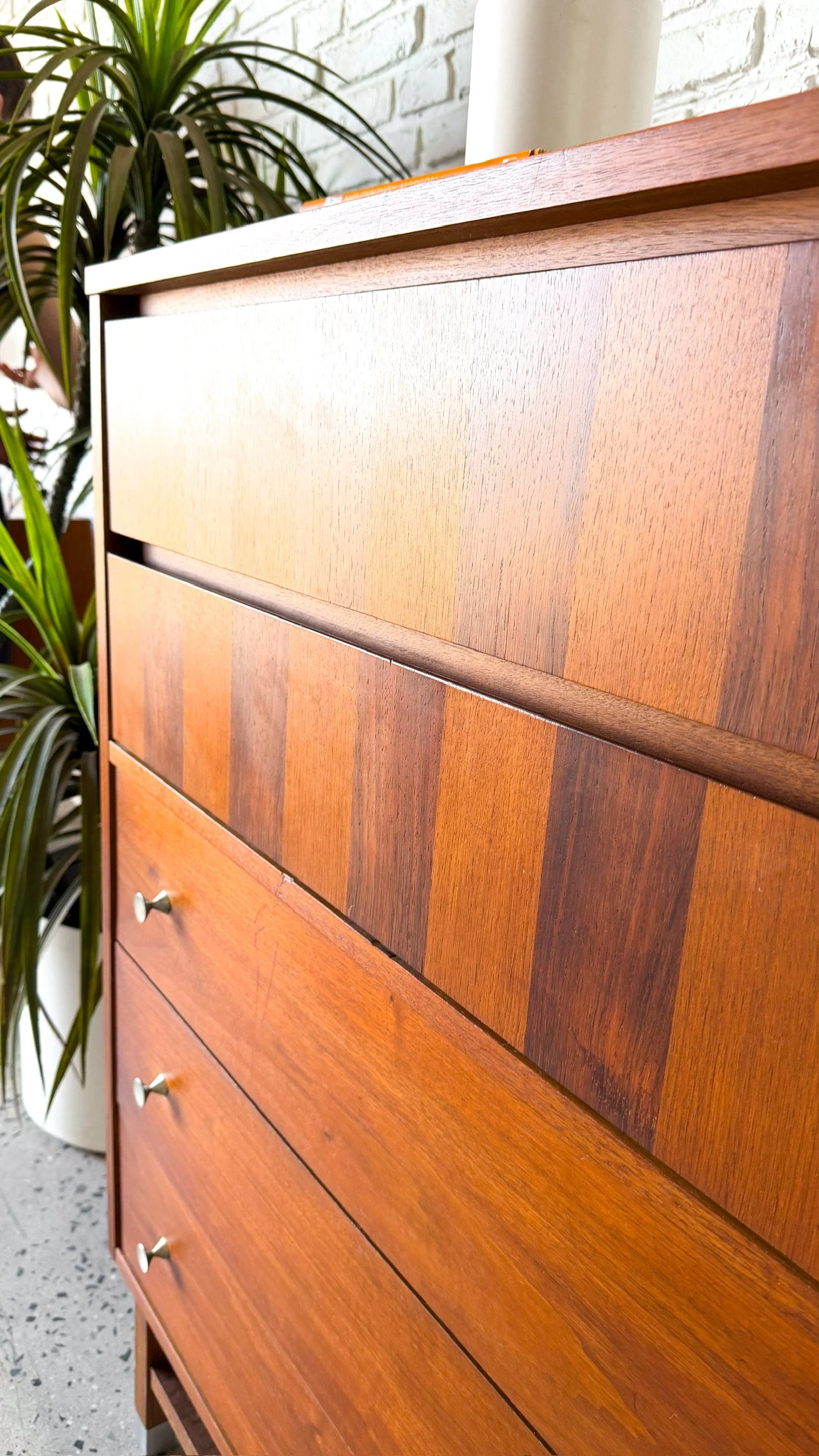 1960s Stanley Walnut and Rosewood Highboy Dresser5.jpg