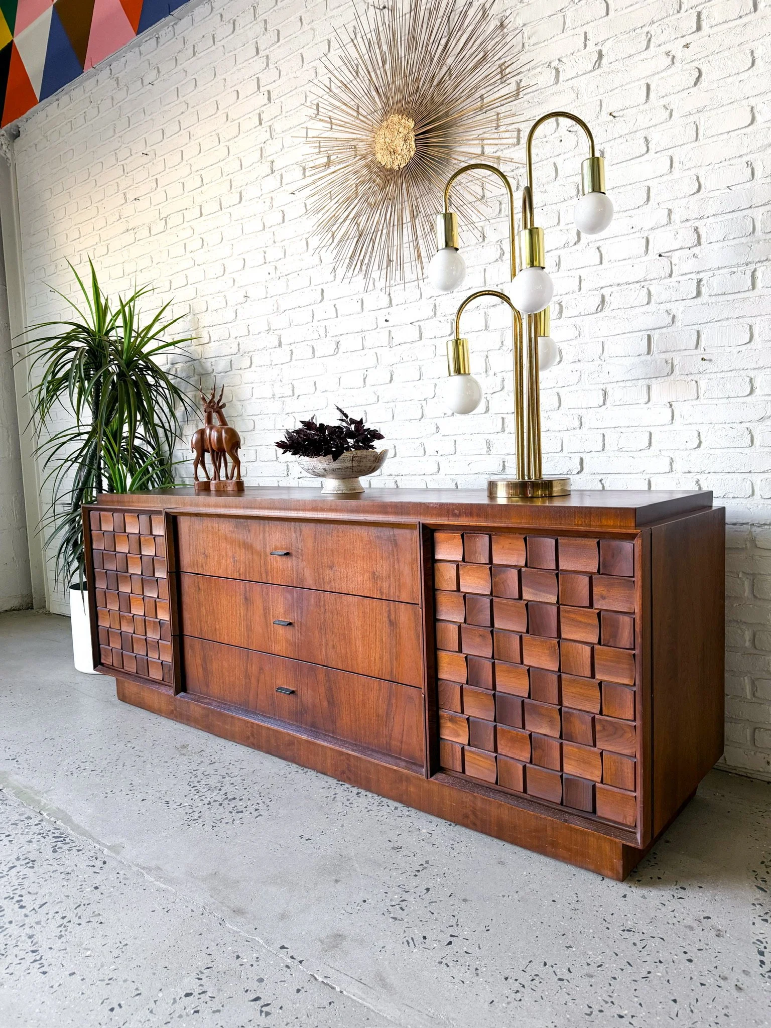 1960s Brutalist Walnut Lowboy Dresser by Tobago Canada6.jpg