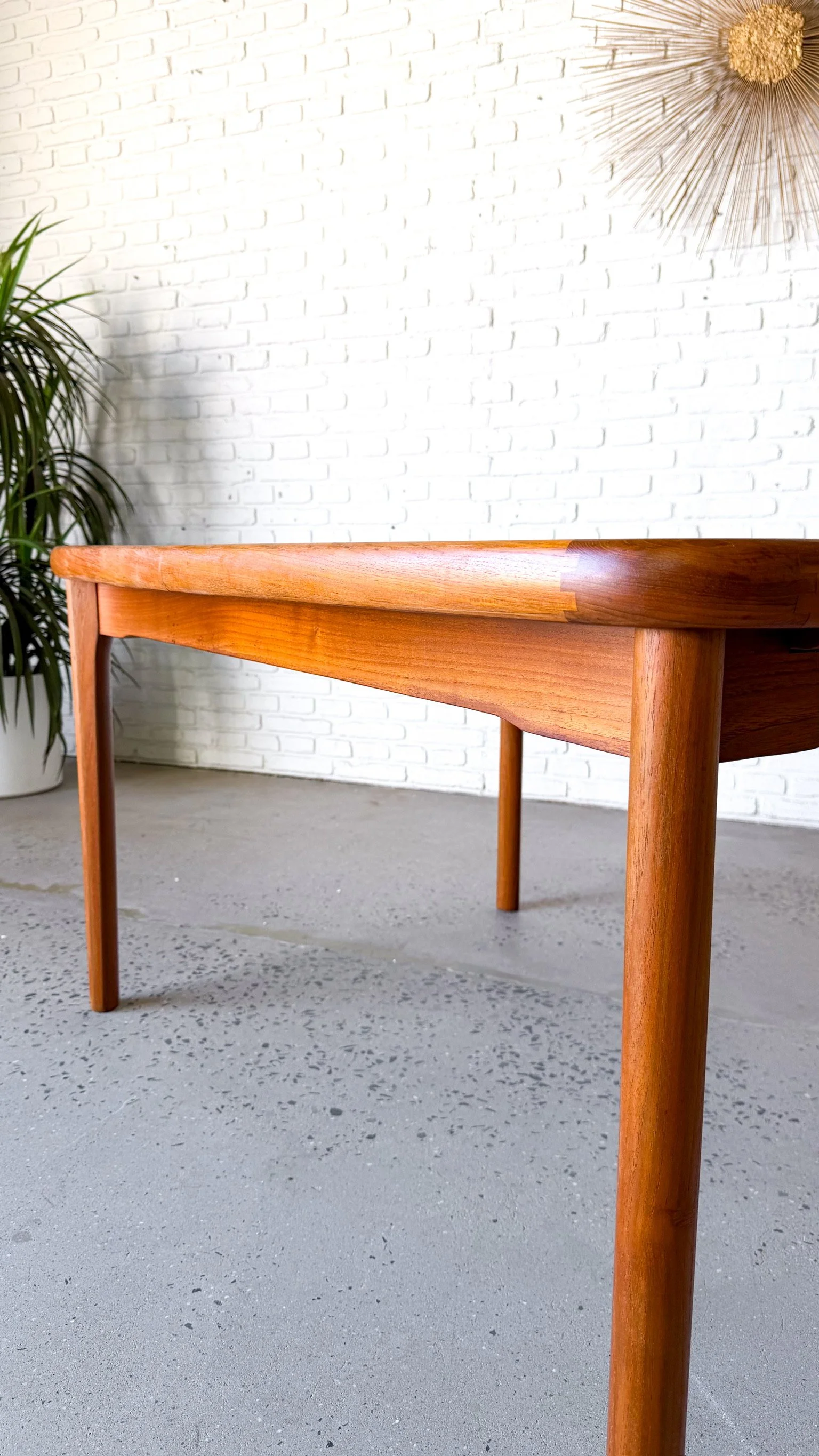 Danish Teak Dining Table with Flip Out Leaf6.jpg