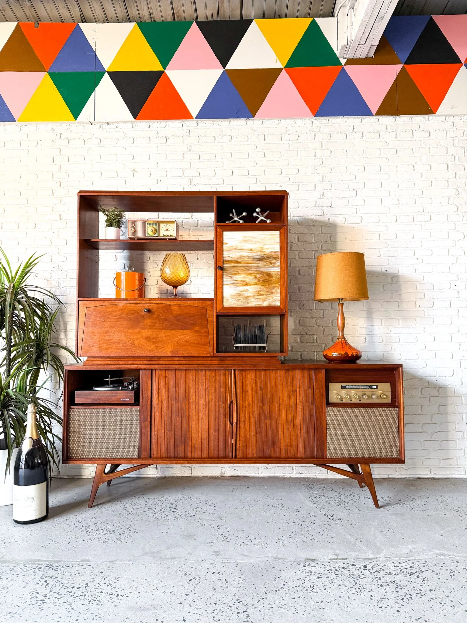 1960s two-piece oiled walnut stereo console media unit3.jpg